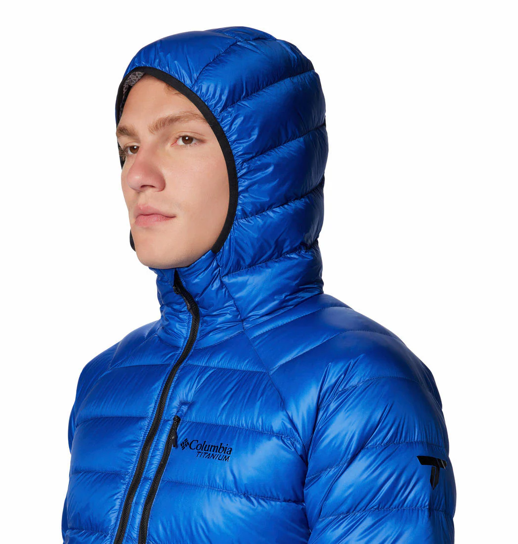 Columbia Men Blue Arctic Crest Down Hooded Jacket - Image 7