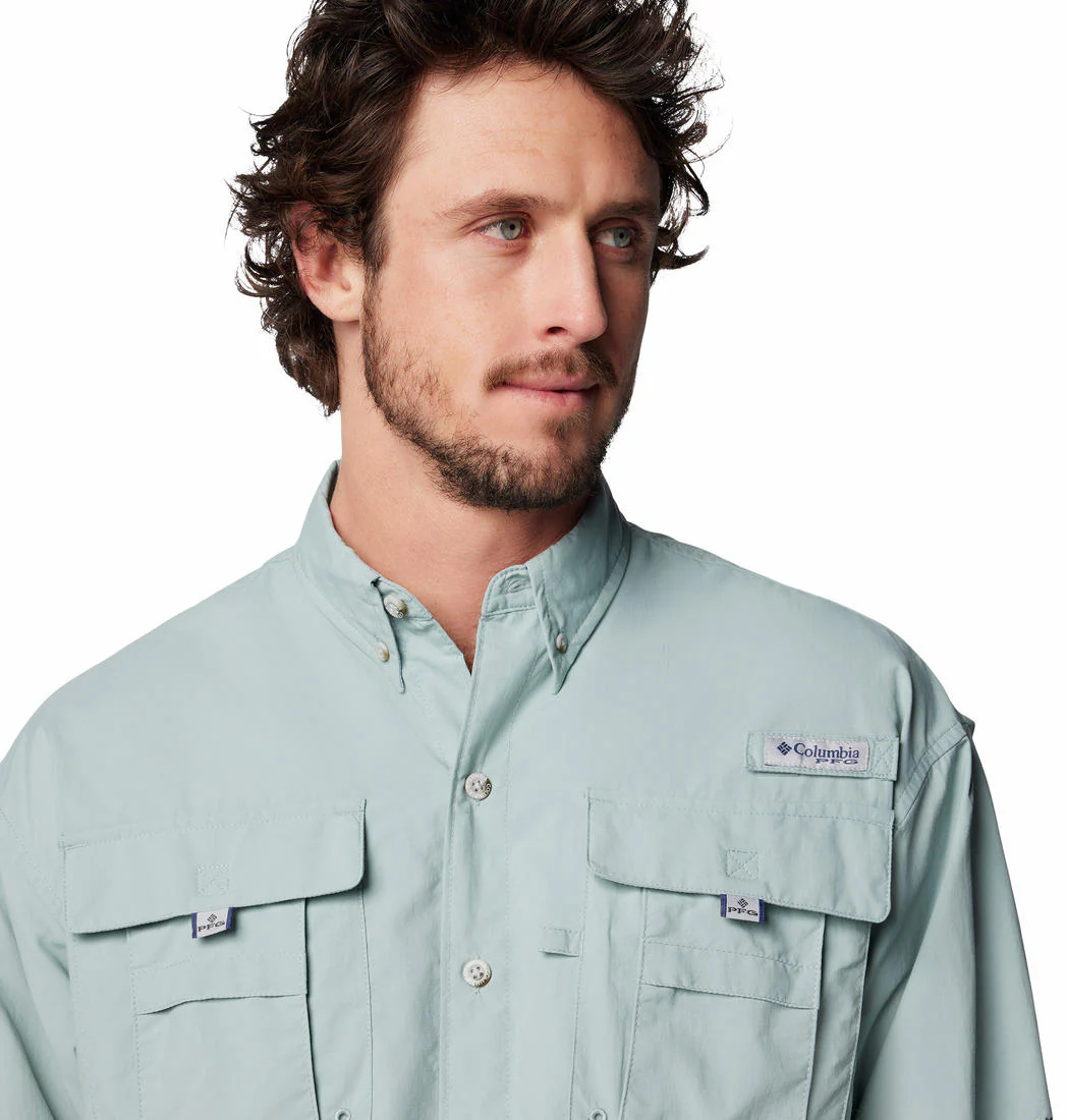 Columbia Men Blue Bahama II L/S Shirt (Sun Protection) - Image 5