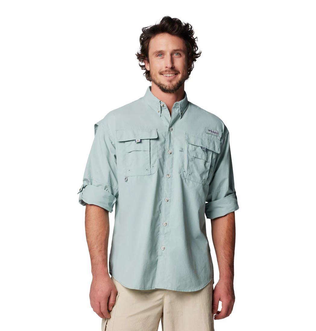 Columbia Men Blue Bahama II L/S Shirt (Sun Protection) - Image 7