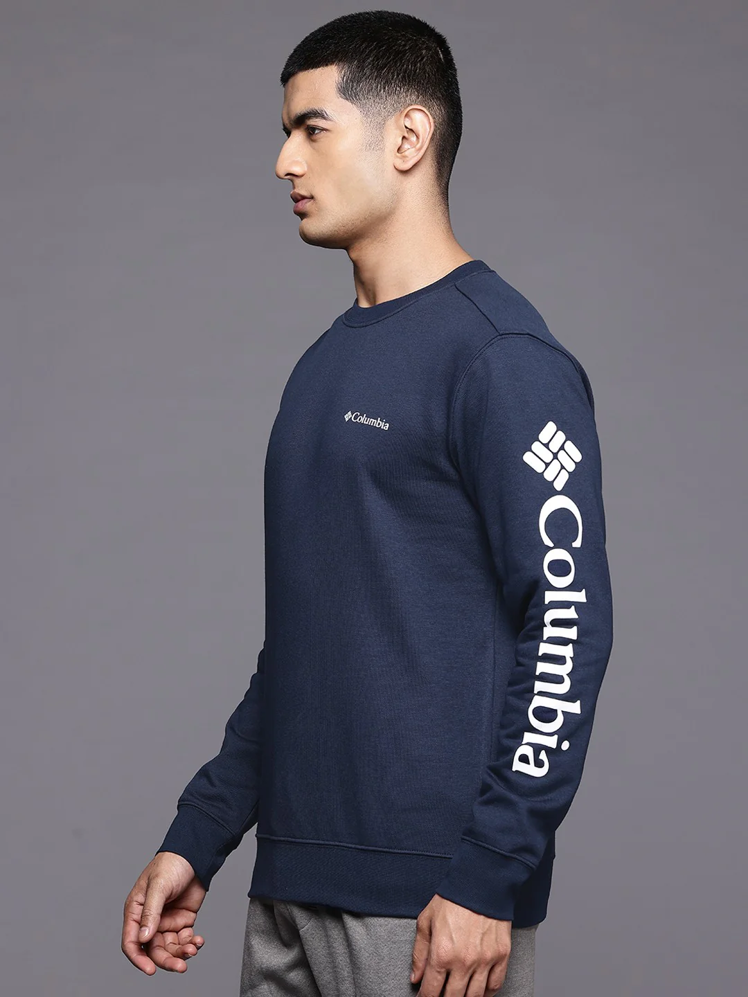 Columbia Men Blue Beaumount Crew - Image 4