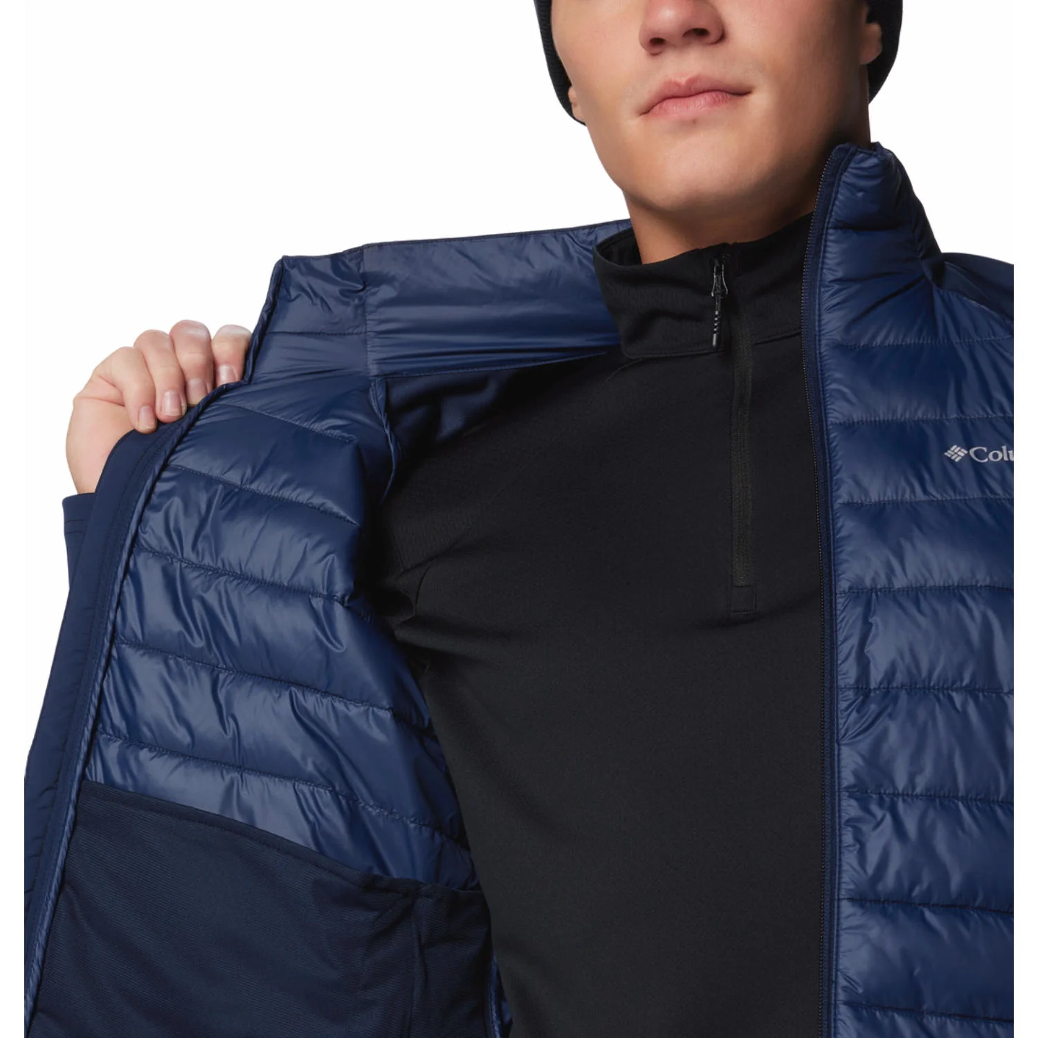 Columbia Men Blue Columbia Tech Hybrid Softshell - Image 4
