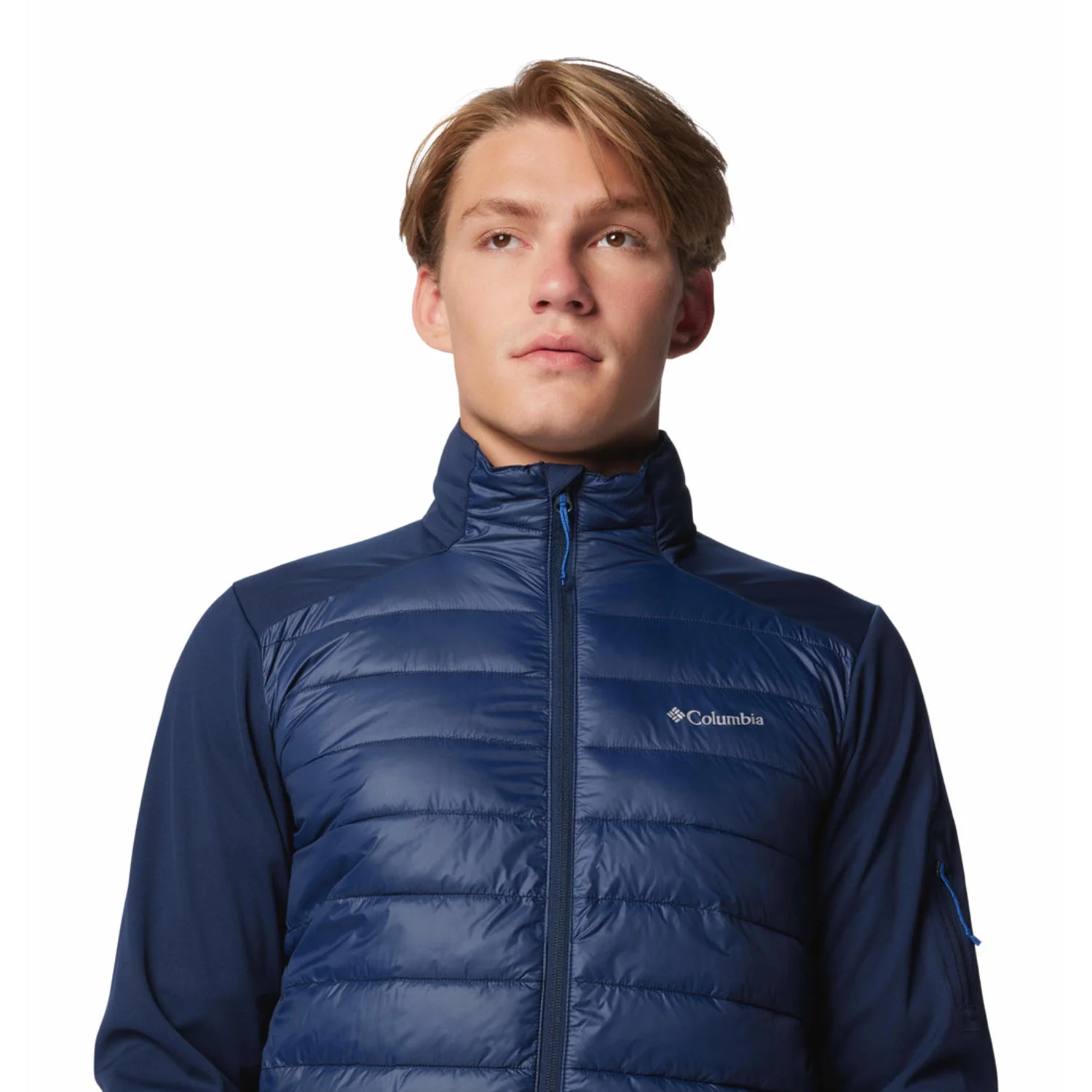 Columbia Men Blue Columbia Tech Hybrid Softshell - Image 6