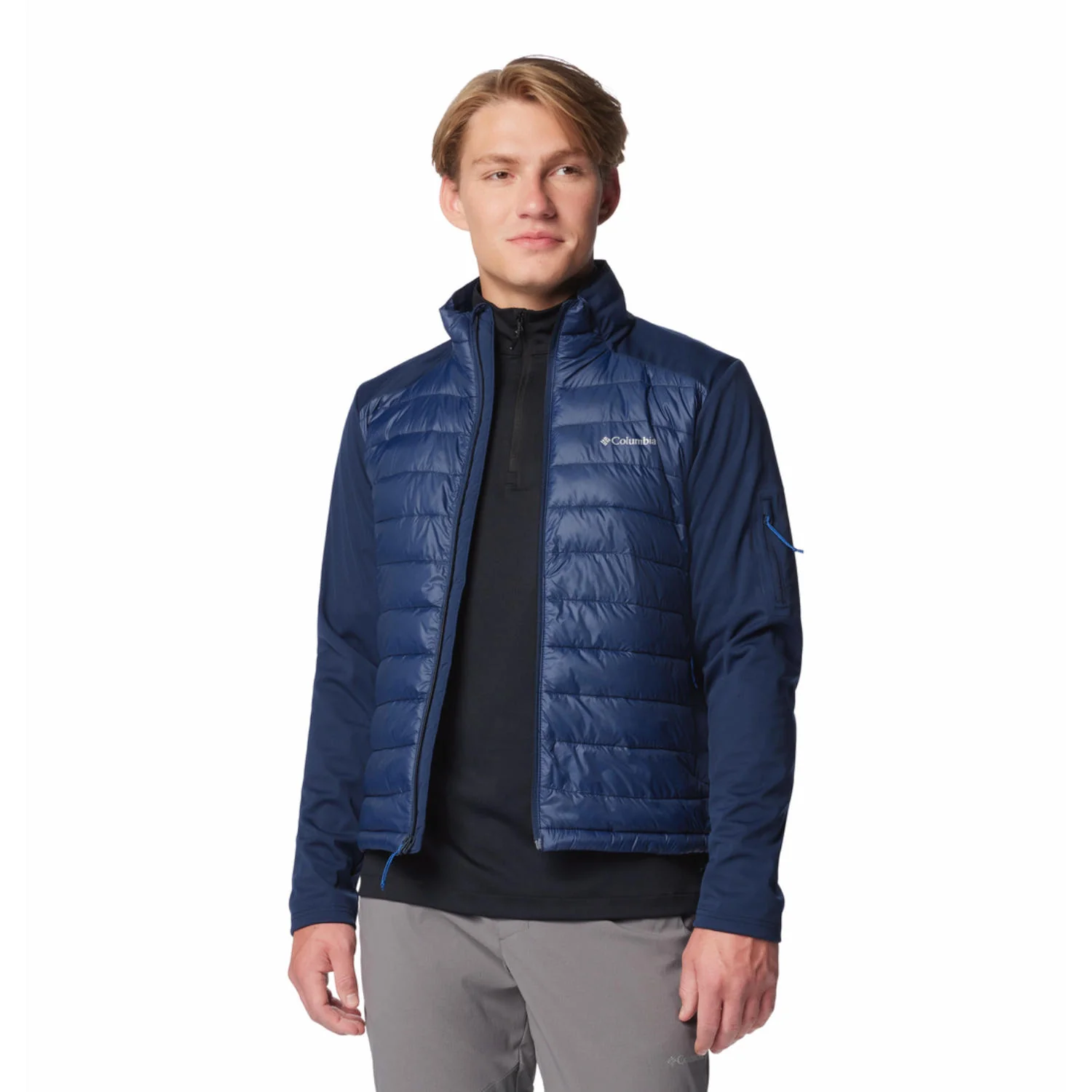 Columbia Men Blue Columbia Tech Hybrid Softshell - Image 9
