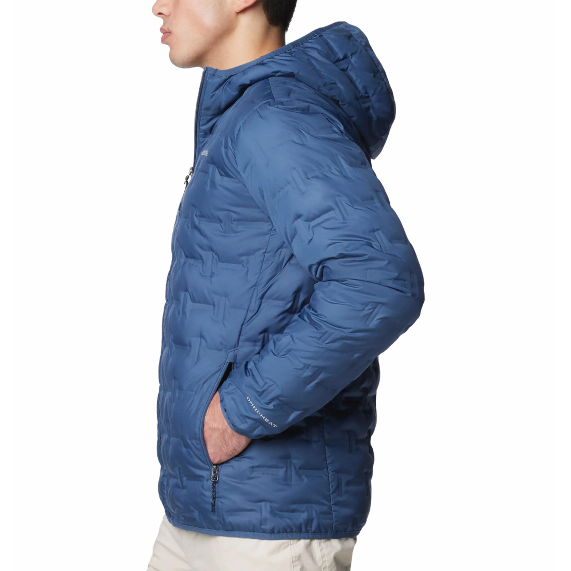 Columbia Men Blue Delta Ridge II Down Hooded Jacket - Image 3