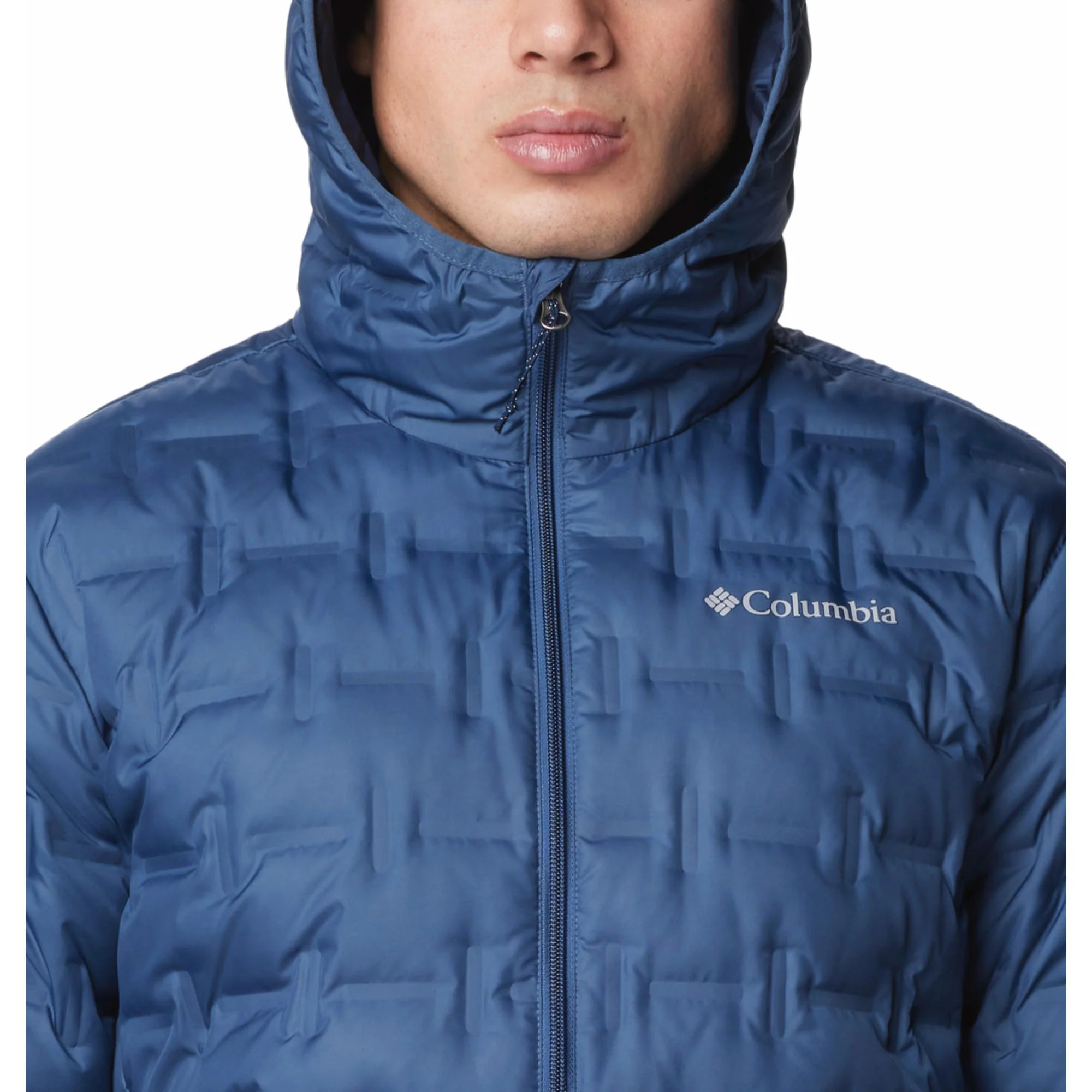 Columbia Men Blue Delta Ridge II Down Hooded Jacket - Image 6