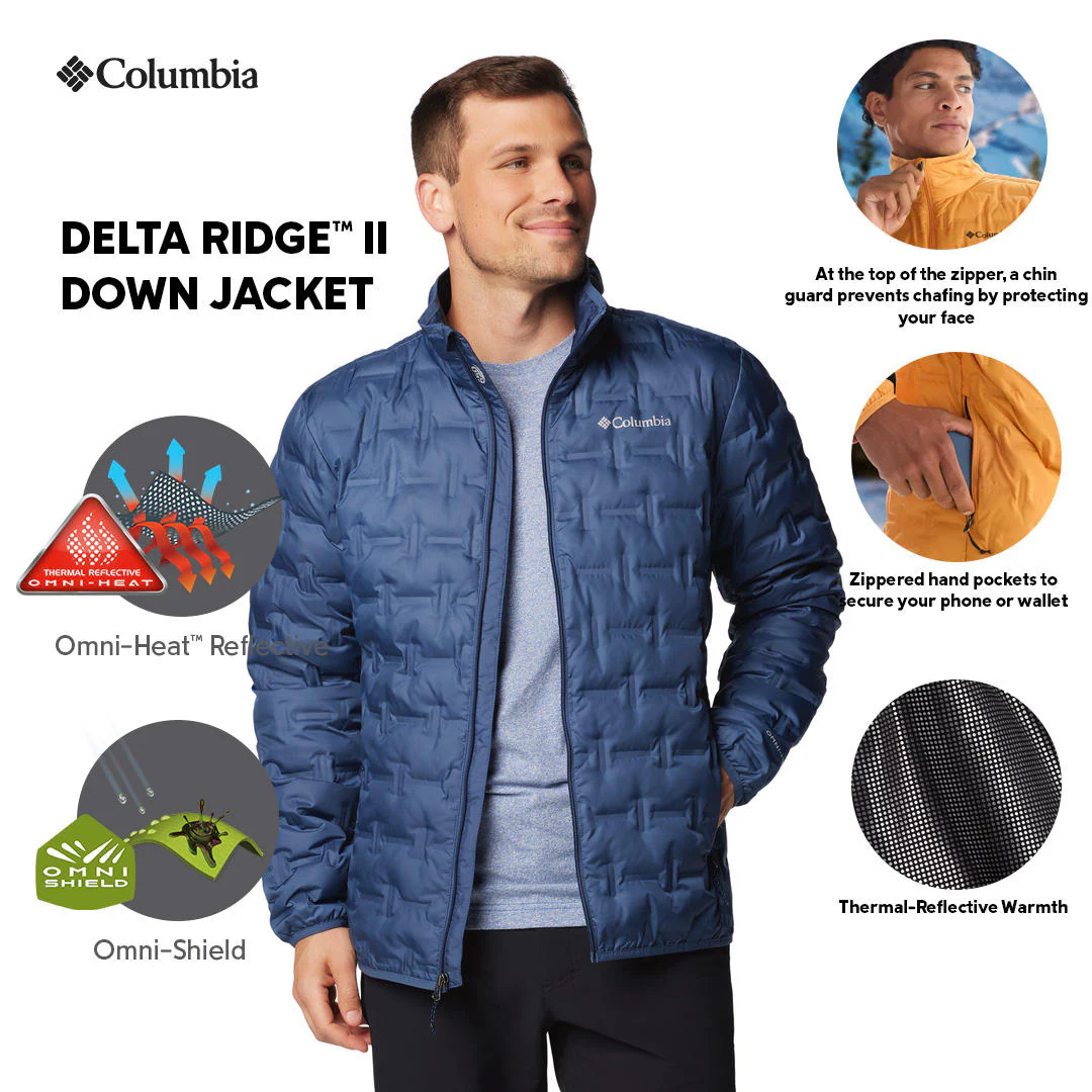 Columbia Men Blue Delta Ridge II Down Jacket - Image 2