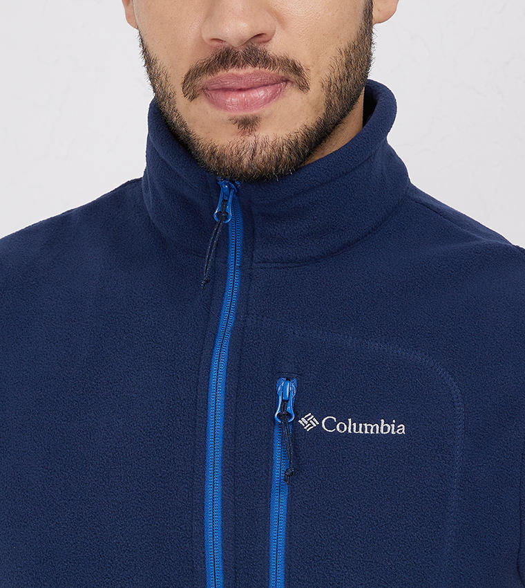 Columbia Men Blue Fast Trek Fleece Vest - Image 4