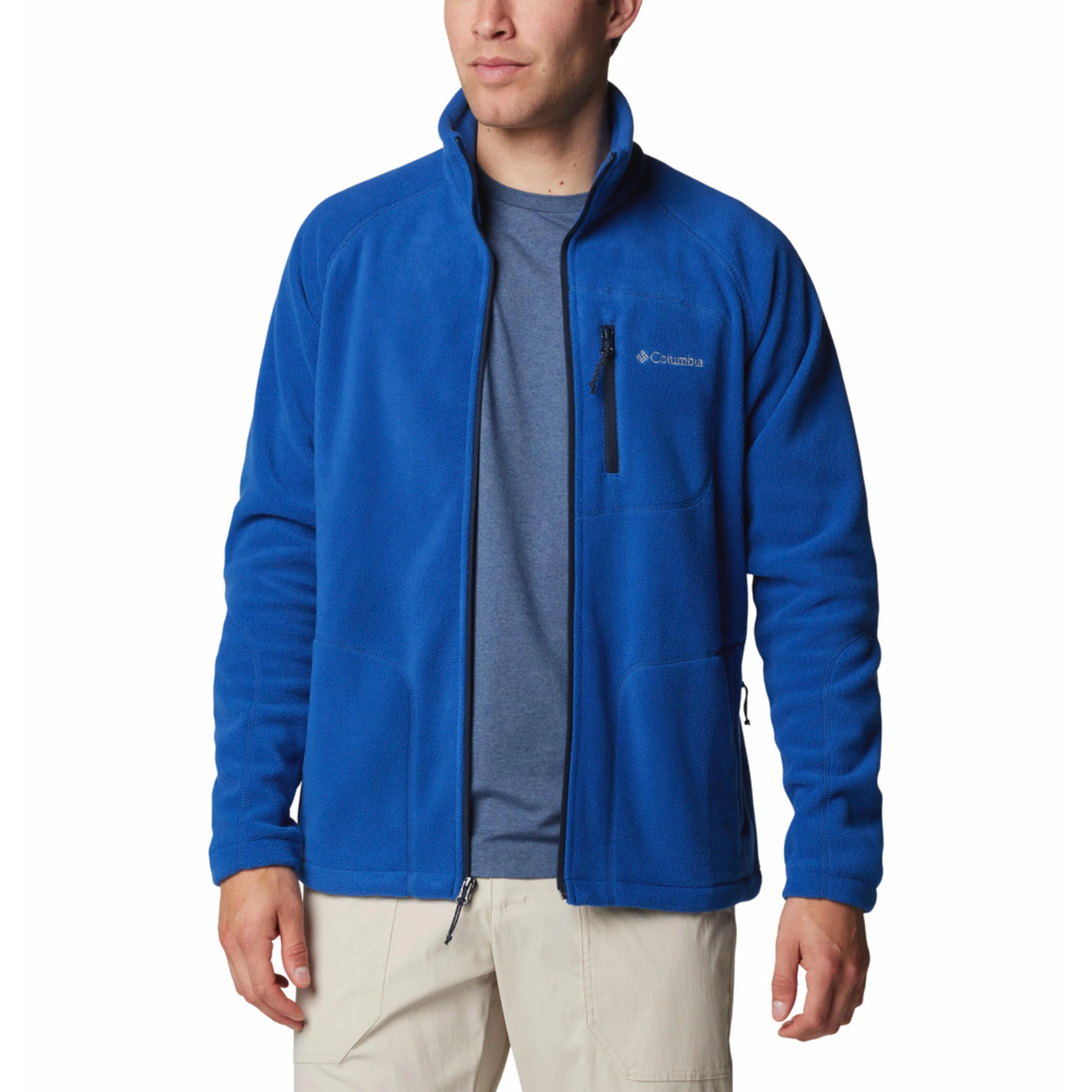Columbia Men Blue Fast Trek II Full Zip Fleece - Image 4