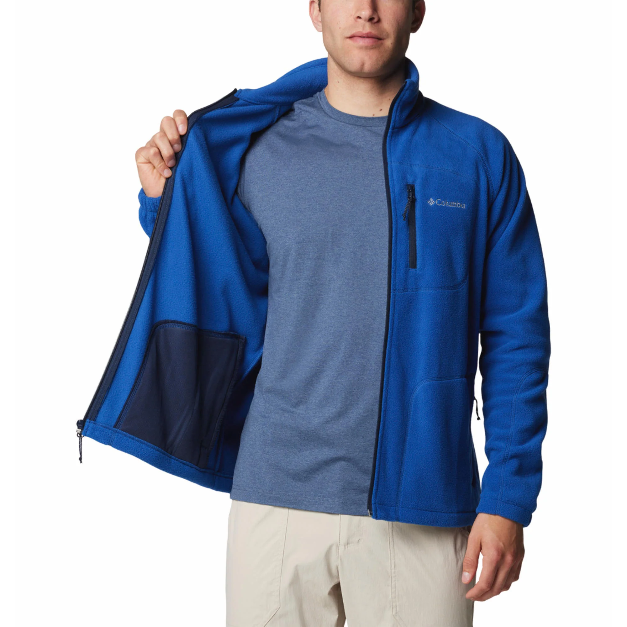 Columbia Men Blue Fast Trek II Full Zip Fleece - Image 5