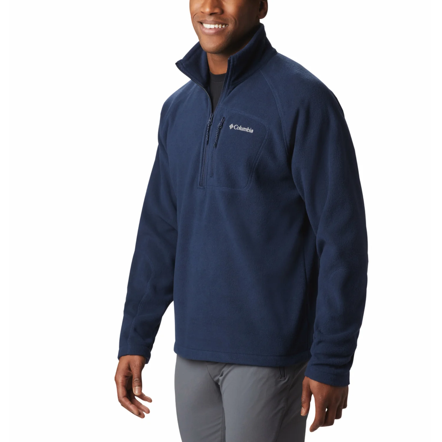 Columbia Men Blue Fast Trek III Half Zip Fleece - Image 3