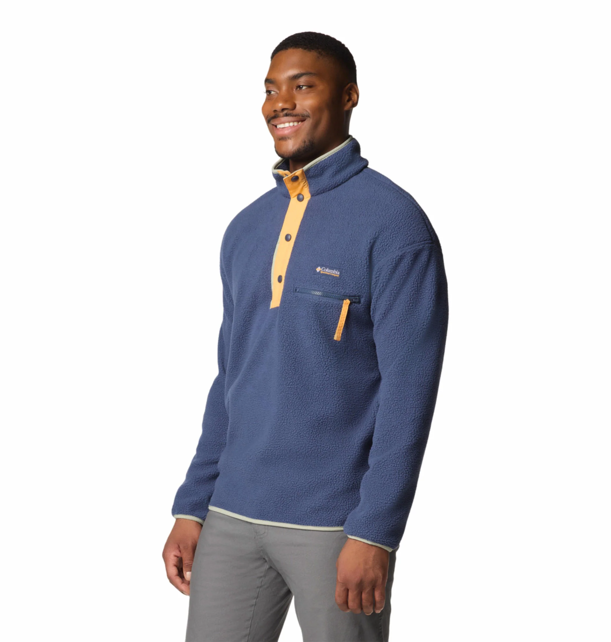 Columbia Men Navy Blue Helvetia II Half Snap Fleece - Image 4