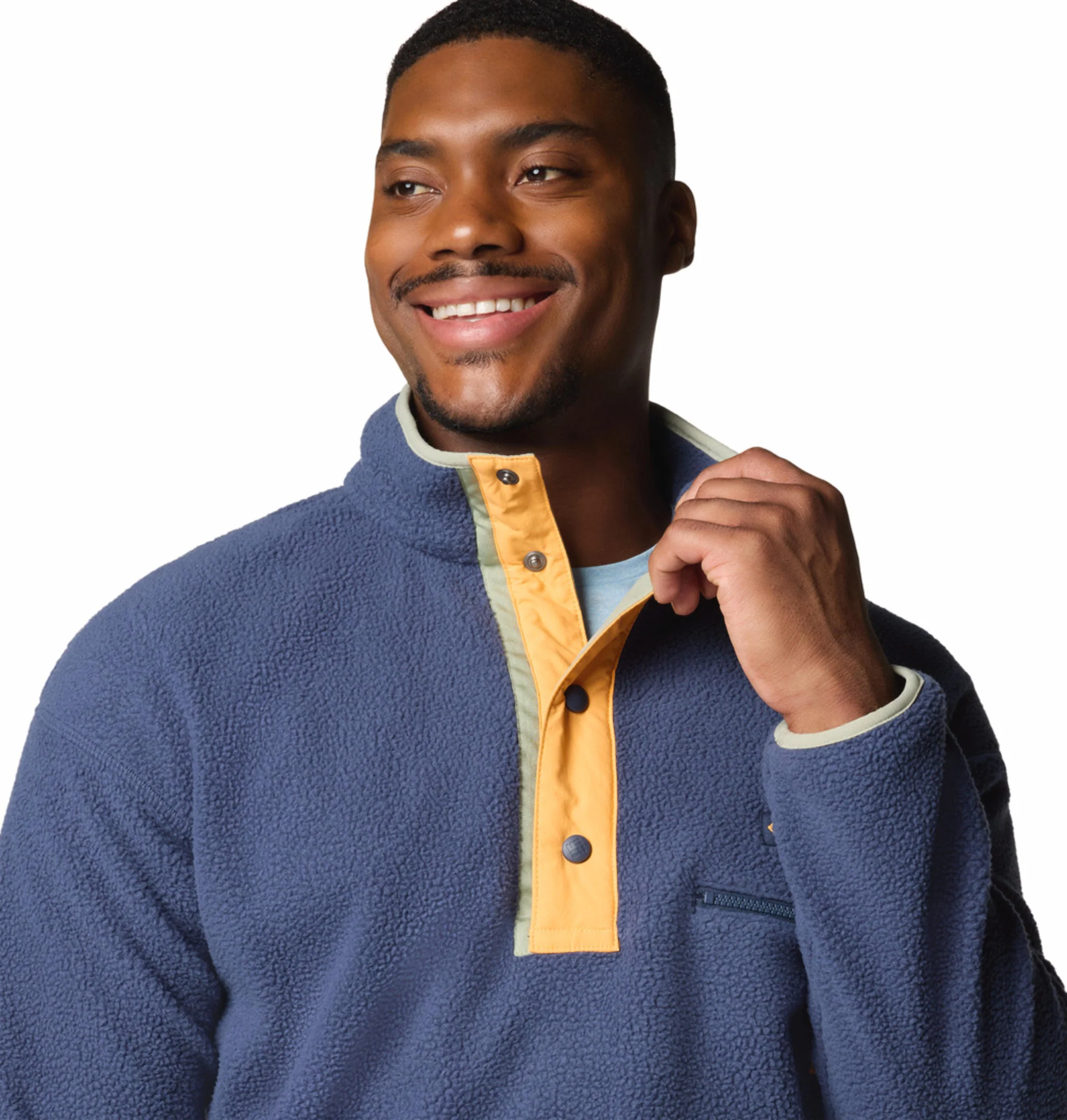 Columbia Men Navy Blue Helvetia II Half Snap Fleece - Image 7