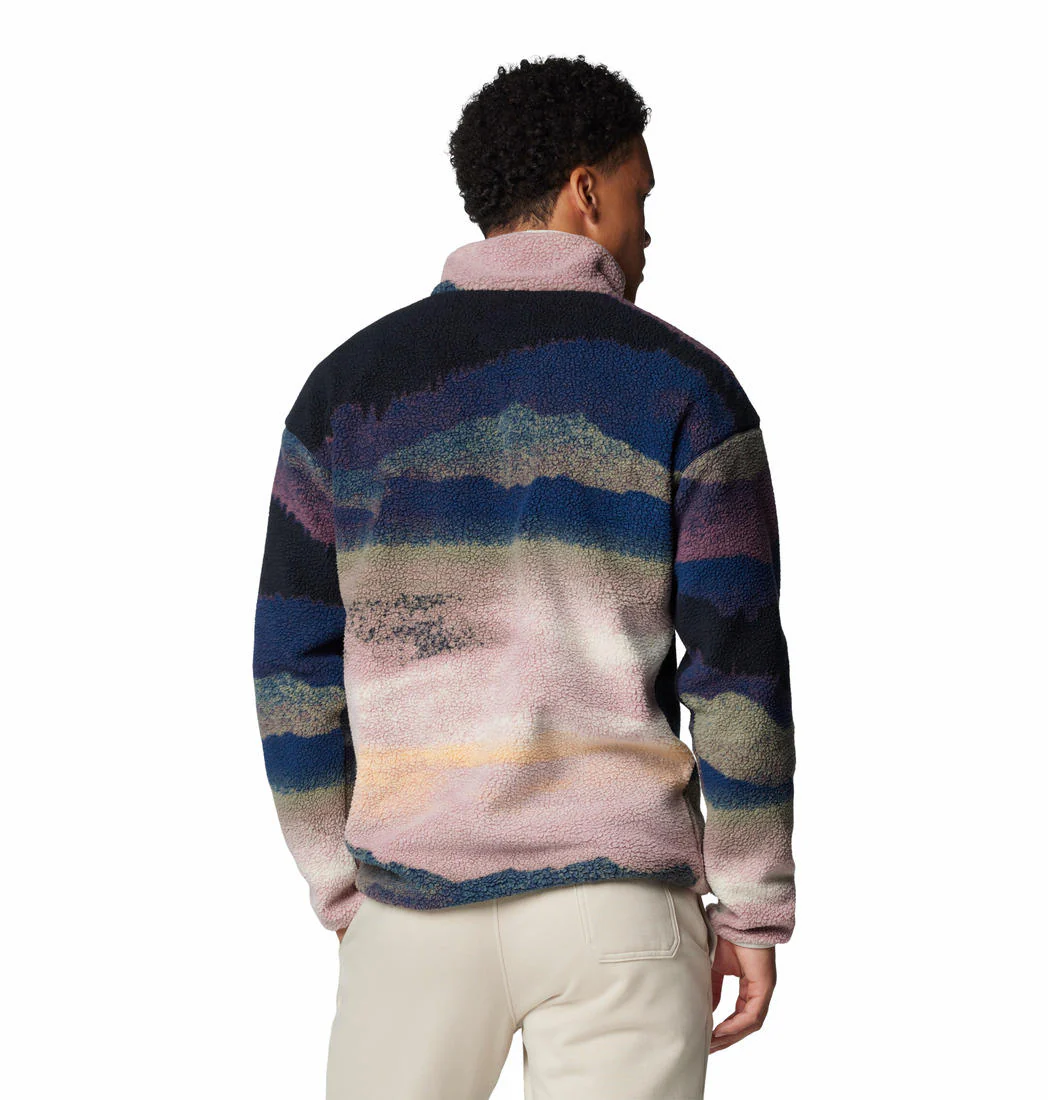 Columbia Men Blue Helvetia II Printed Half Snap Fleece - Image 2
