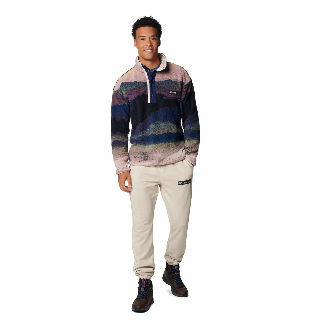 Columbia Men Blue Helvetia II Printed Half Snap Fleece - Image 4