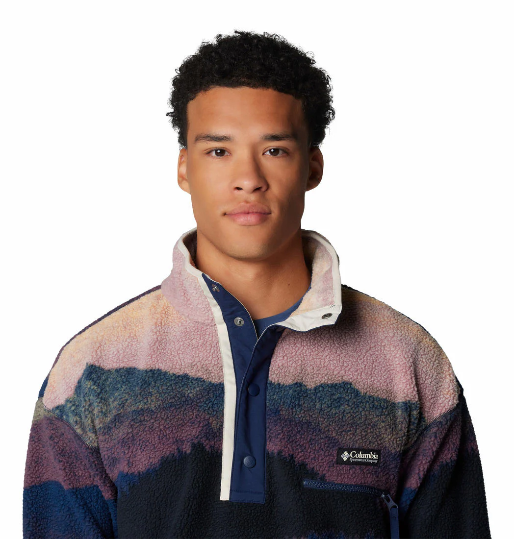 Columbia Men Blue Helvetia II Printed Half Snap Fleece - Image 5
