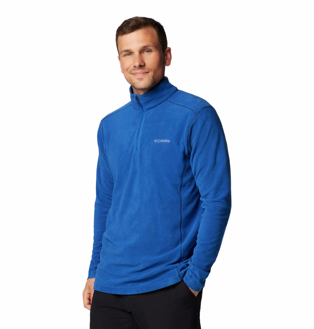 Columbia Men Blue Klamath Range II Half Zip (Sun Protection) - Image 3