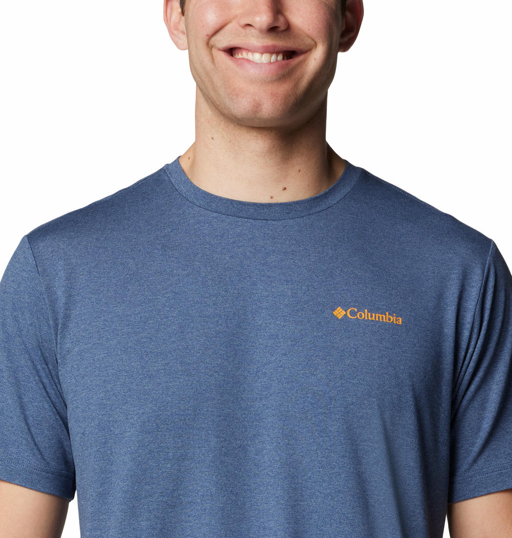 Columbia Men Blue Kwick Hike Back Graphic SS Tee (Sun Protection) - Image 5