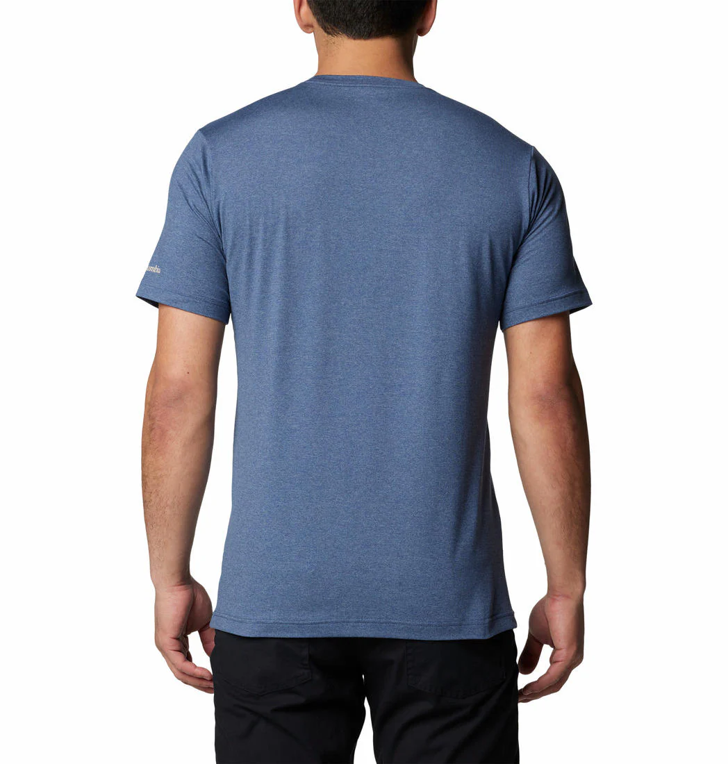 Columbia Men Blue Kwick Hike Graphic SS Tee (Sun Protection) - Image 2