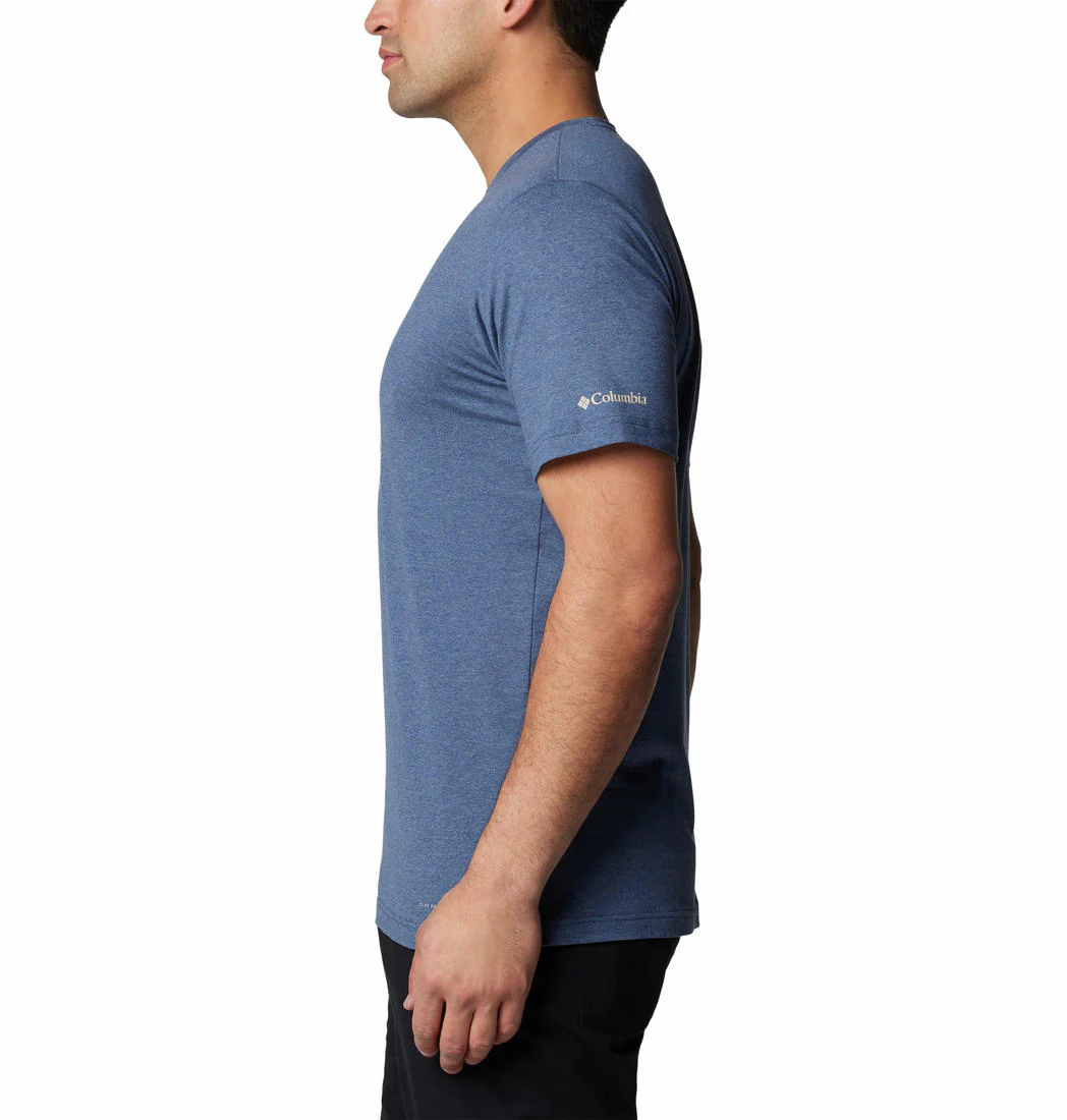 Columbia Men Blue Kwick Hike Graphic SS Tee (Sun Protection) - Image 4
