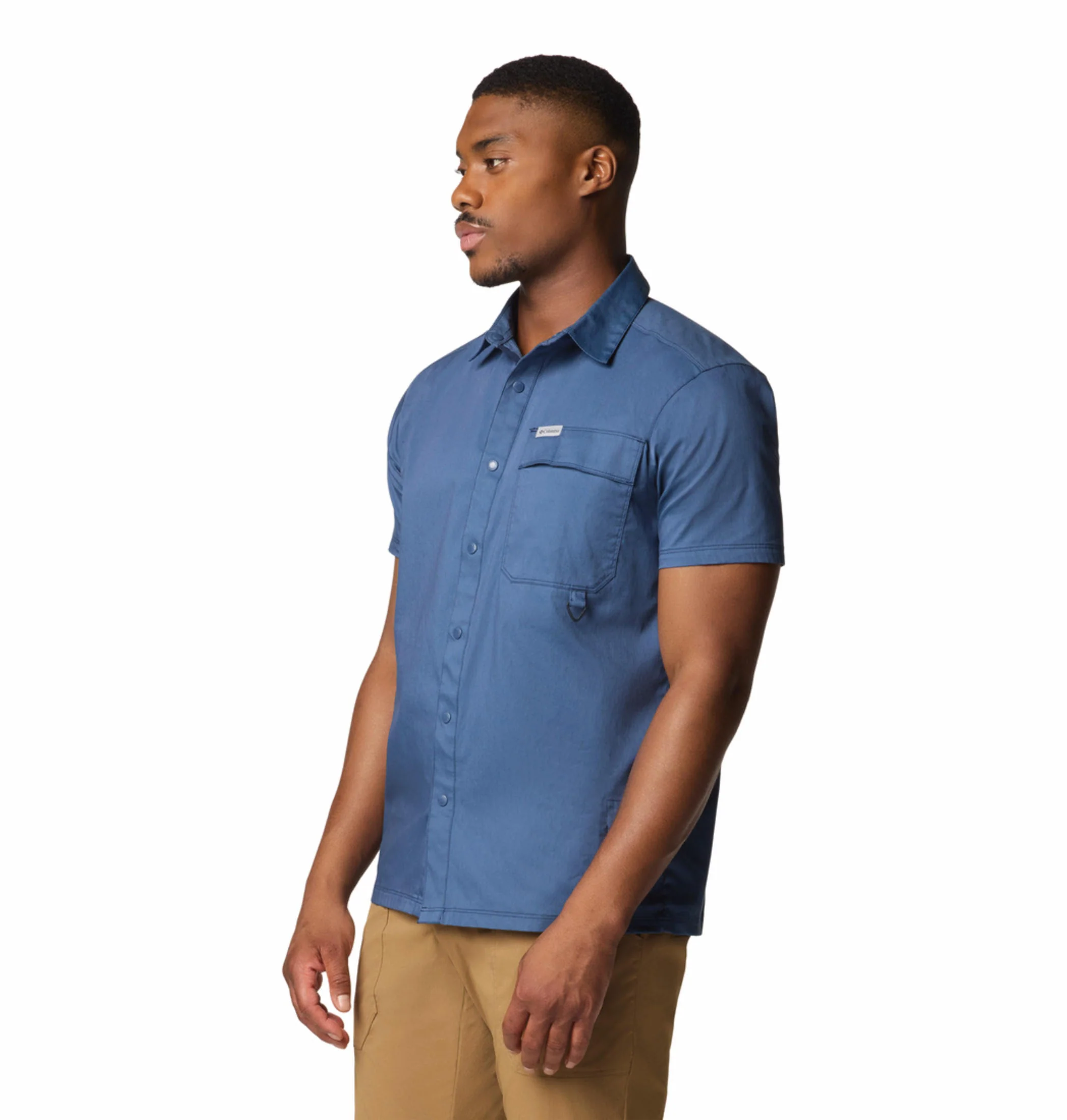 Columbia Men Blue Landroamer Twill SS Shirt - Image 4