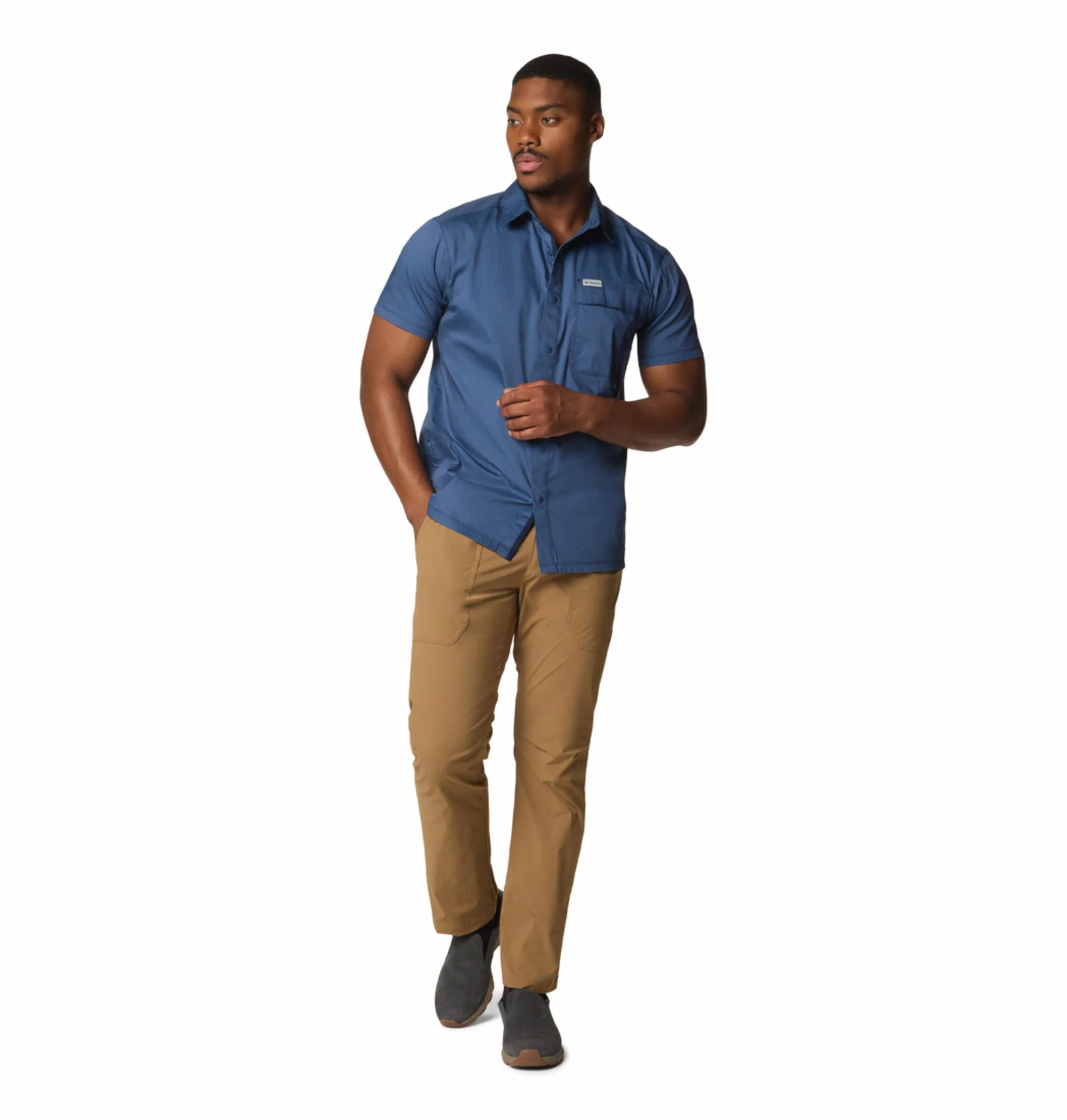 Columbia Men Blue Landroamer Twill SS Shirt - Image 6