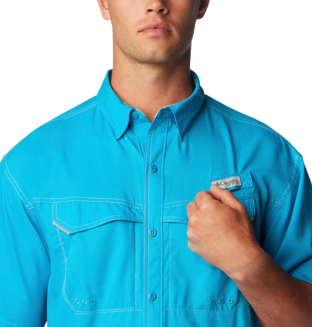 Columbia Men Blue Low Drag Offshore SS Shirt (Sun Protection) - Image 3
