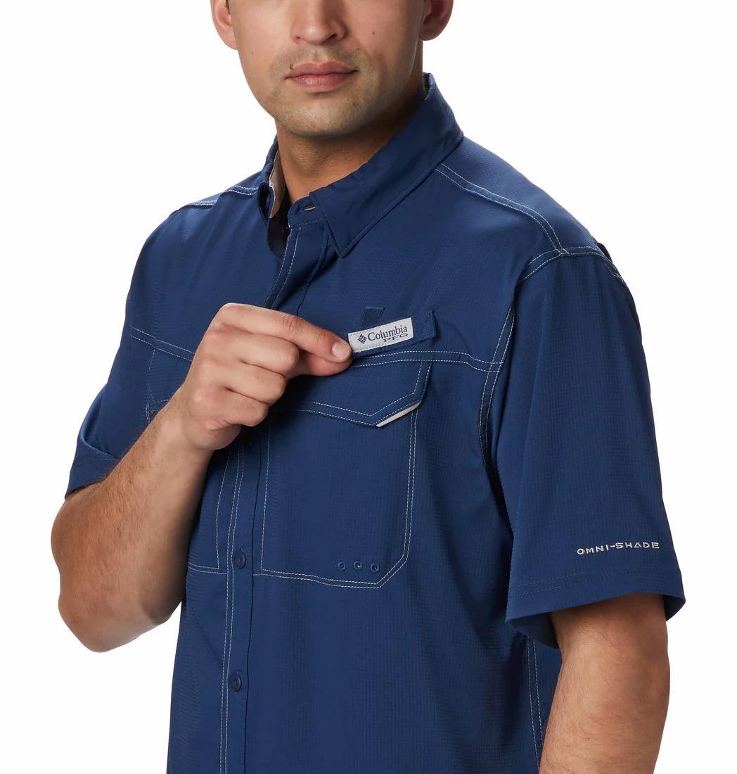 Columbia Men Blue Low Drag Offshore SS Shirt (Sun Protection) - Image 4