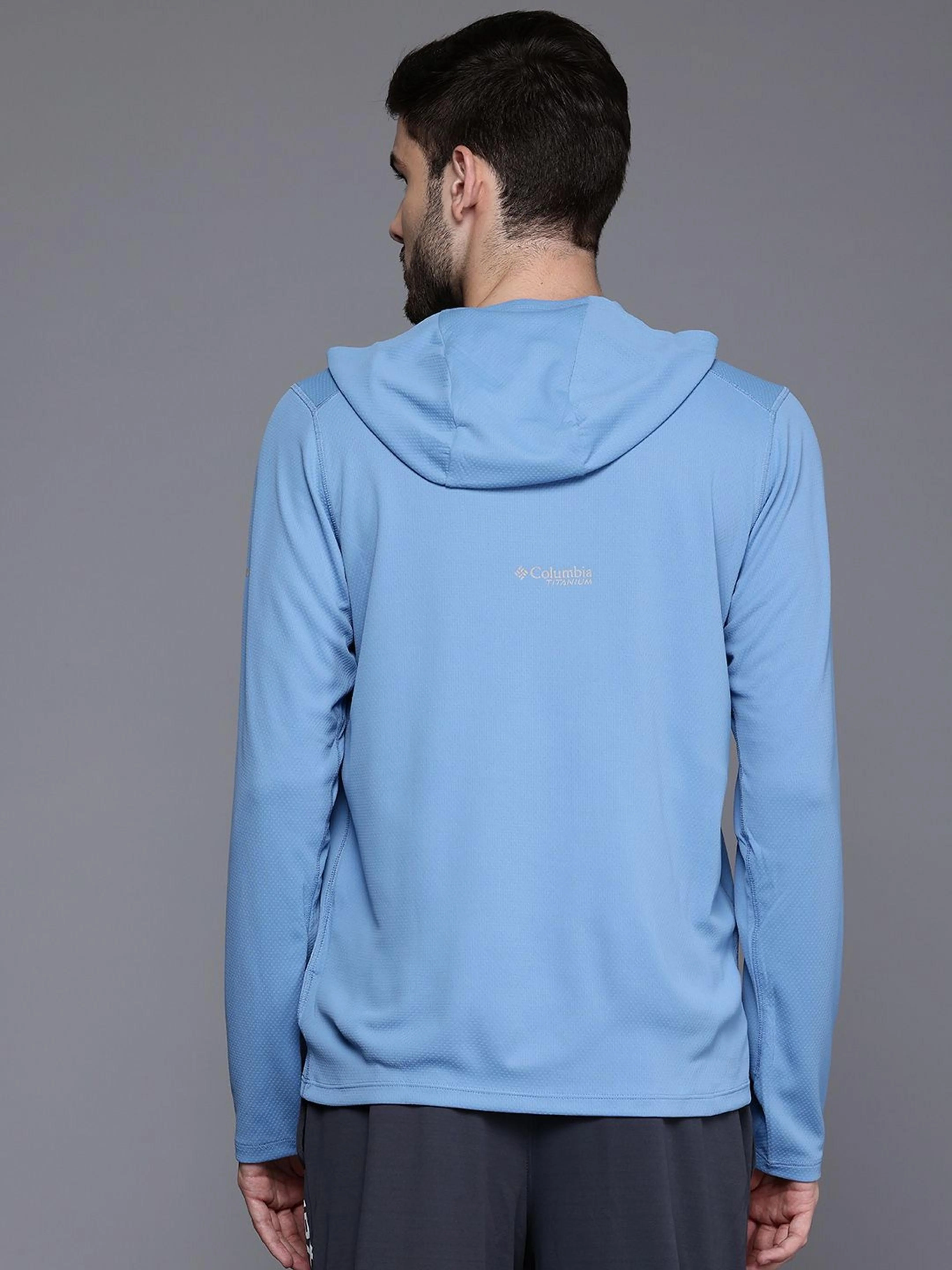 Columbia Men Blue Summit Valley Hoodie (Sun Protection) - Image 5