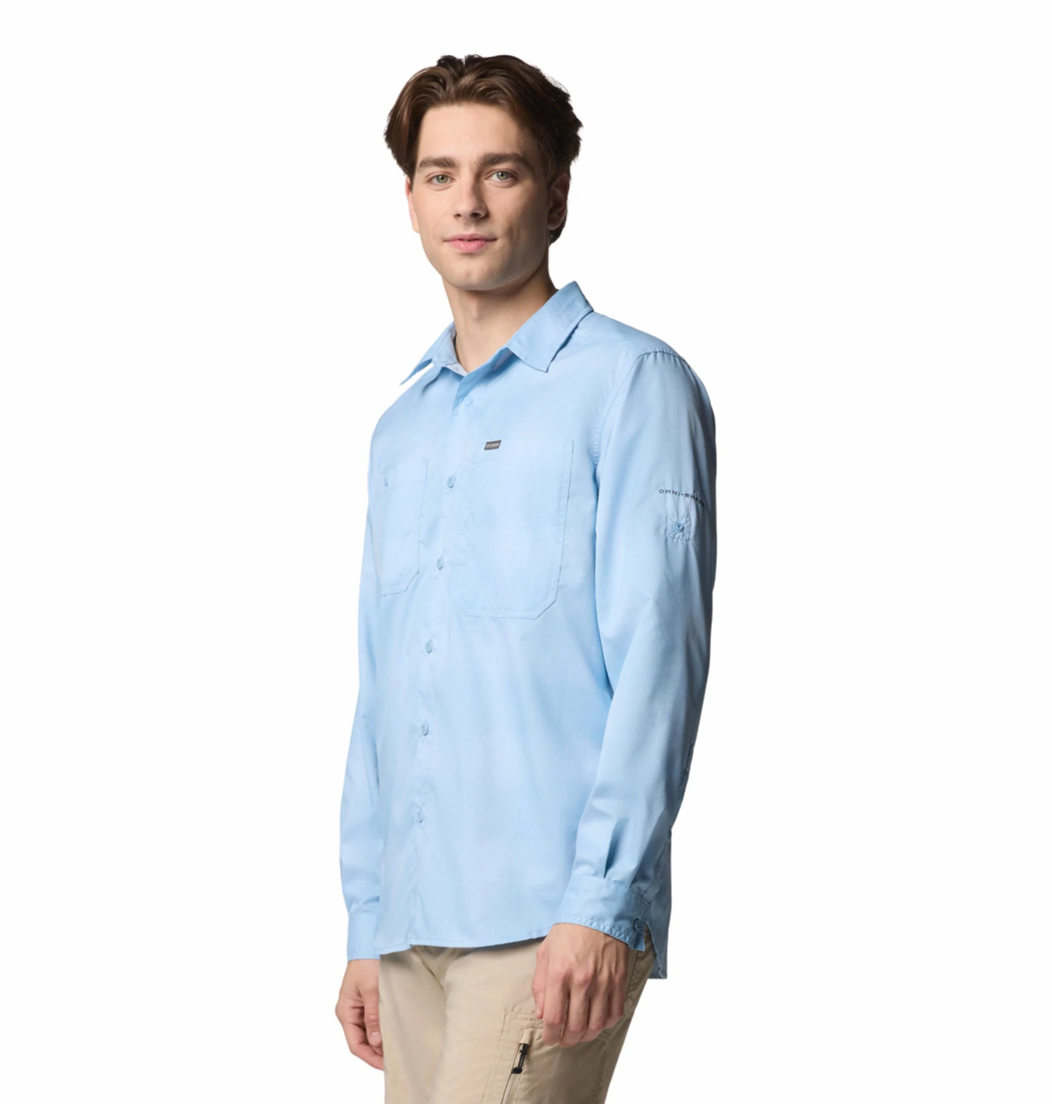 Columbia Men Blue Silver Ridge Utility Lite Plaid LS (Sun Protection) - Image 4