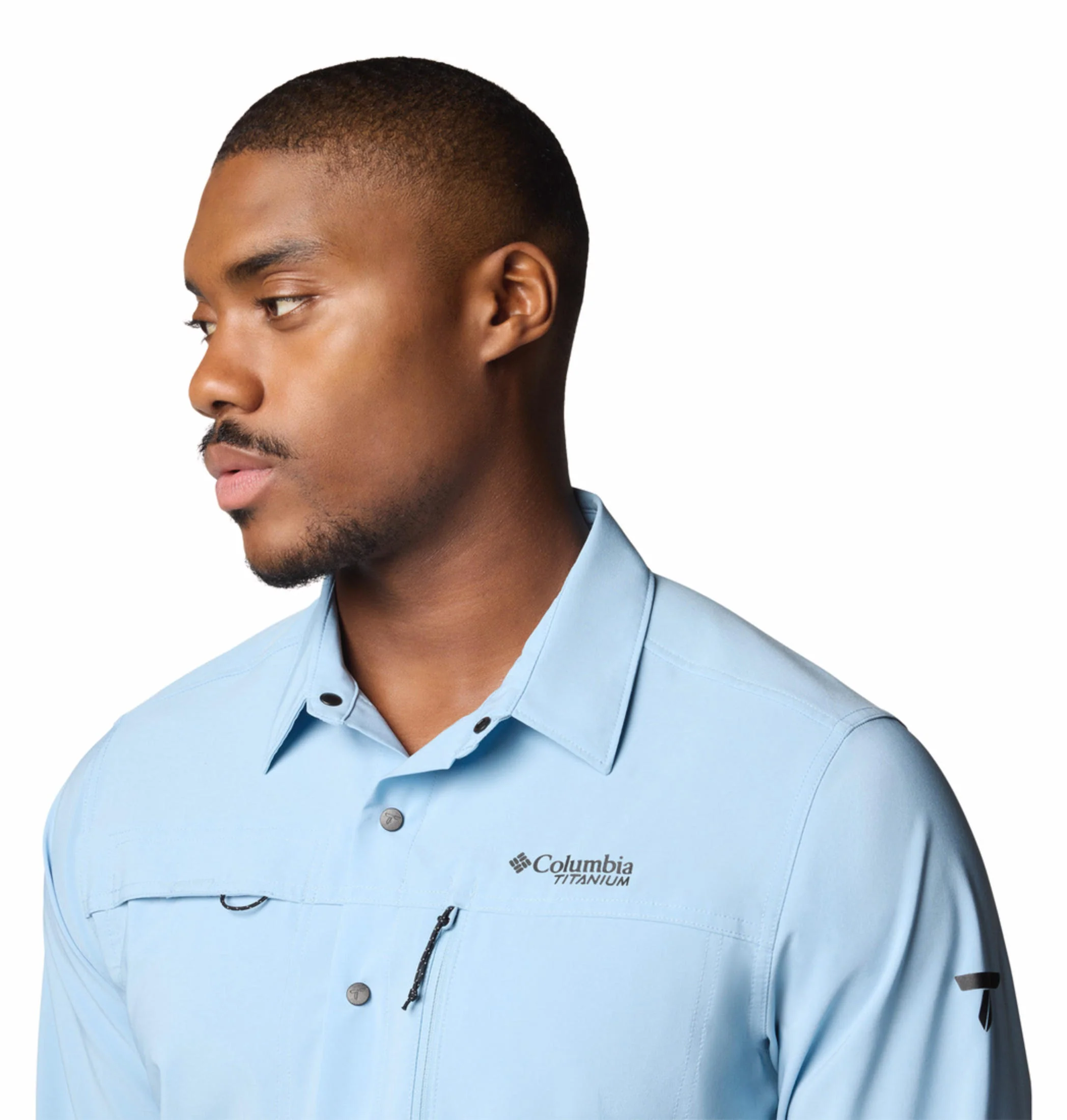 Columbia Men Blue Summit Valley Woven LS Shirt (Sun Protection) - Image 7