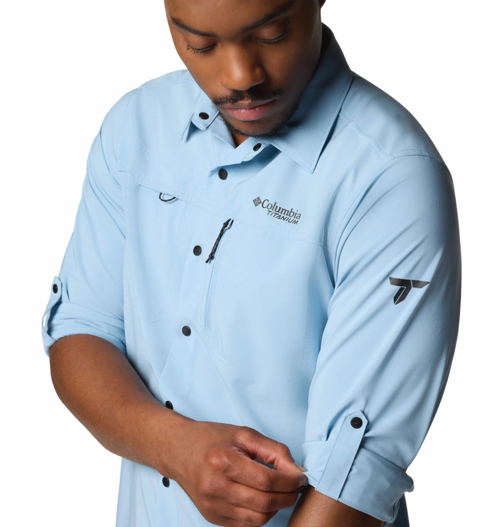 Columbia Men Blue Summit Valley Woven LS Shirt (Sun Protection) - Image 9