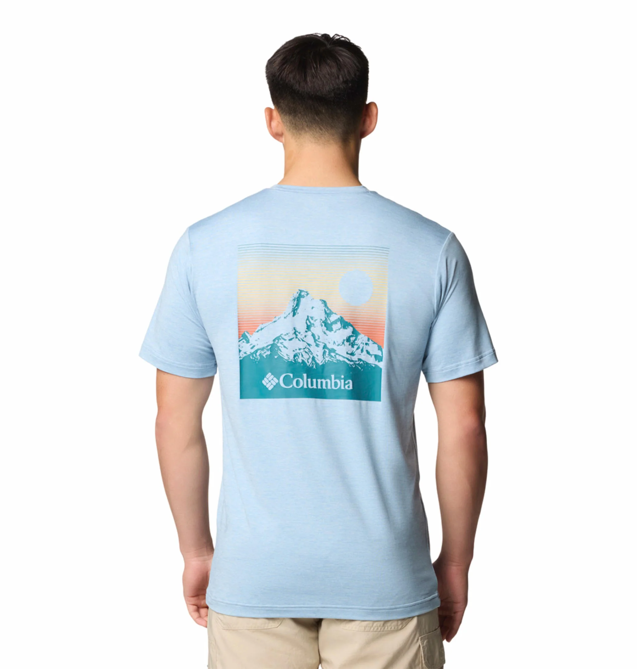 Columbia Men Blue Kwick Hike Back Graphic SS Tee (Sun Protection) - Image 5