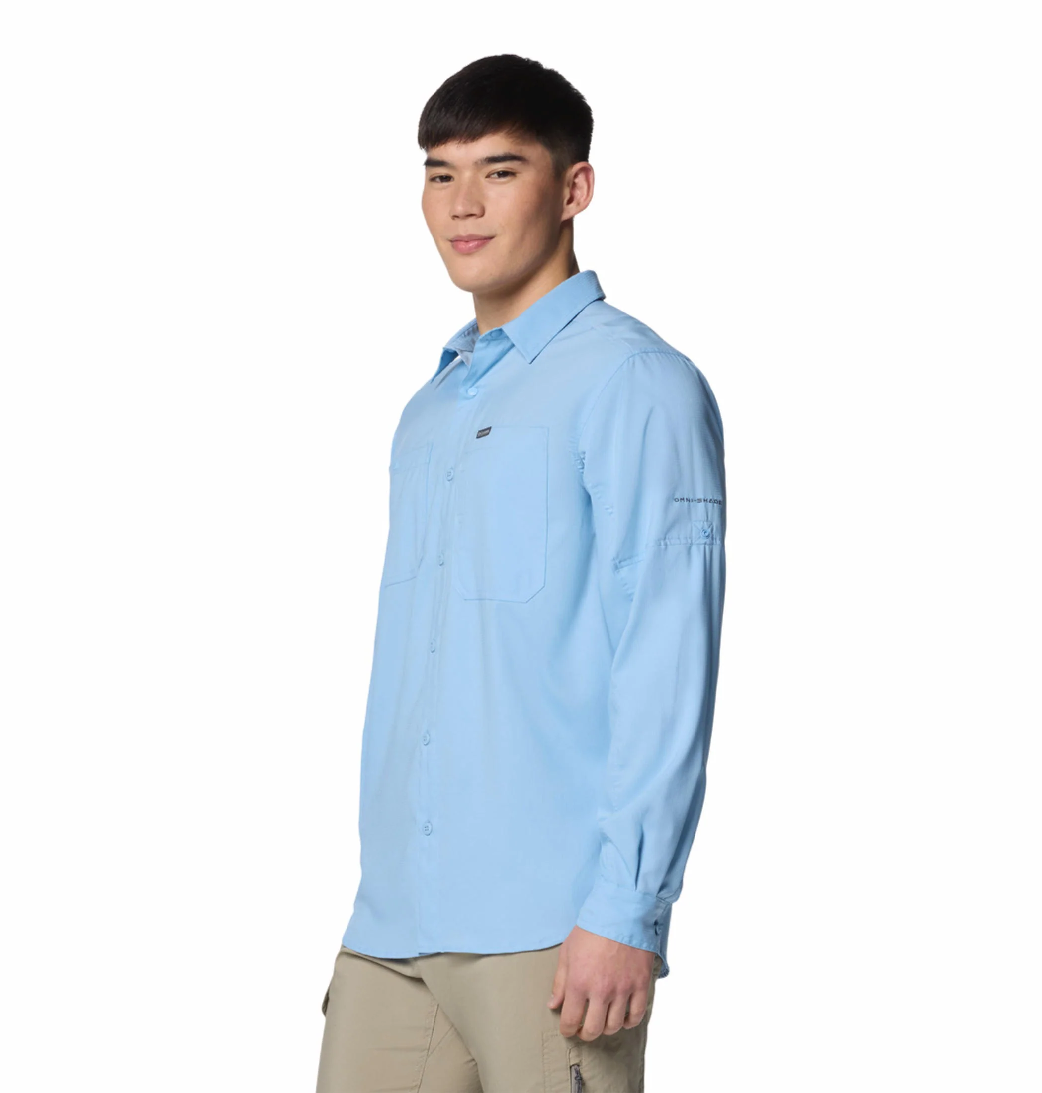 Columbia Men Blue Silver Ridge Utility Lite Long Sleeve (Sun Protection) - Image 4