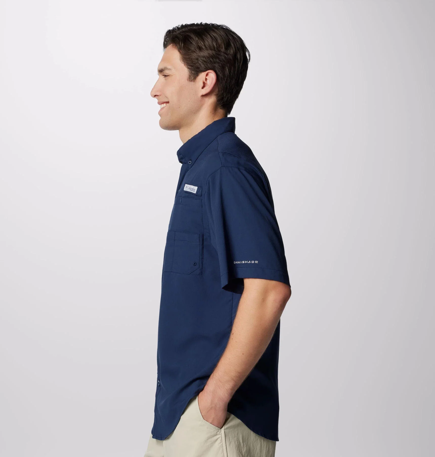 Columbia Men Blue Tamiami II SS Shirt (Sun Protection) - Image 4