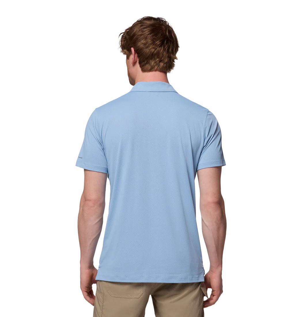 Columbia Men Blue Tech Trail Utility Polo (Sun Protection) - Image 2