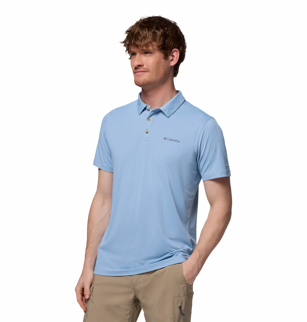 Columbia Men Blue Tech Trail Utility Polo (Sun Protection) - Image 4