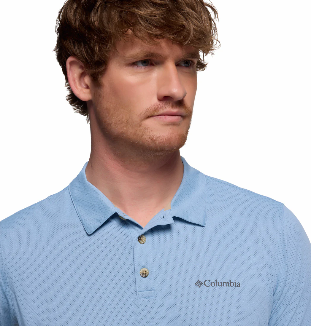 Columbia Men Blue Tech Trail Utility Polo (Sun Protection) - Image 5