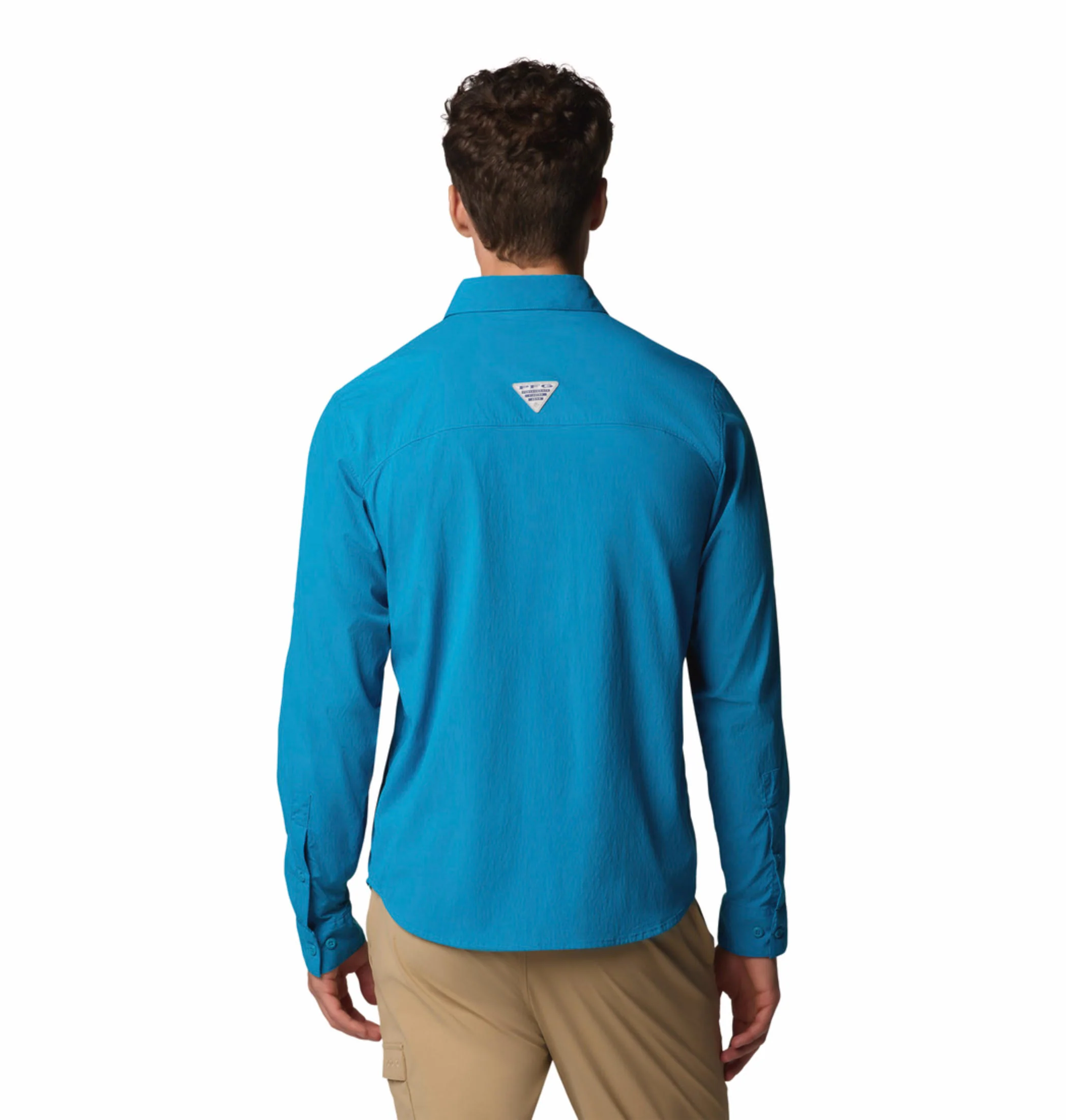 Columbia Men Blue Wild Cast Long Sleeve Shirt (Sun Protection) - Image 5