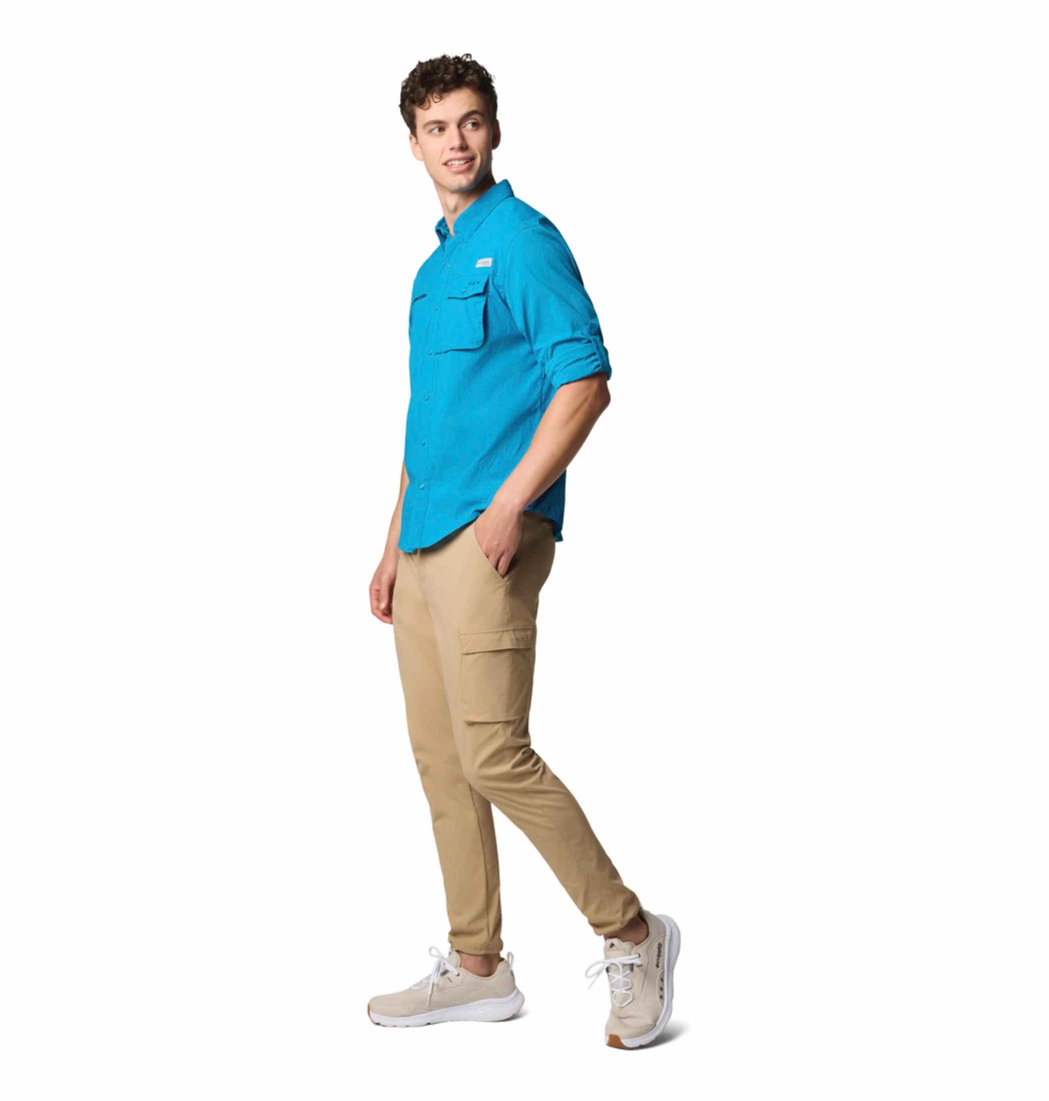 Columbia Men Blue Wild Cast Long Sleeve Shirt (Sun Protection) - Image 6