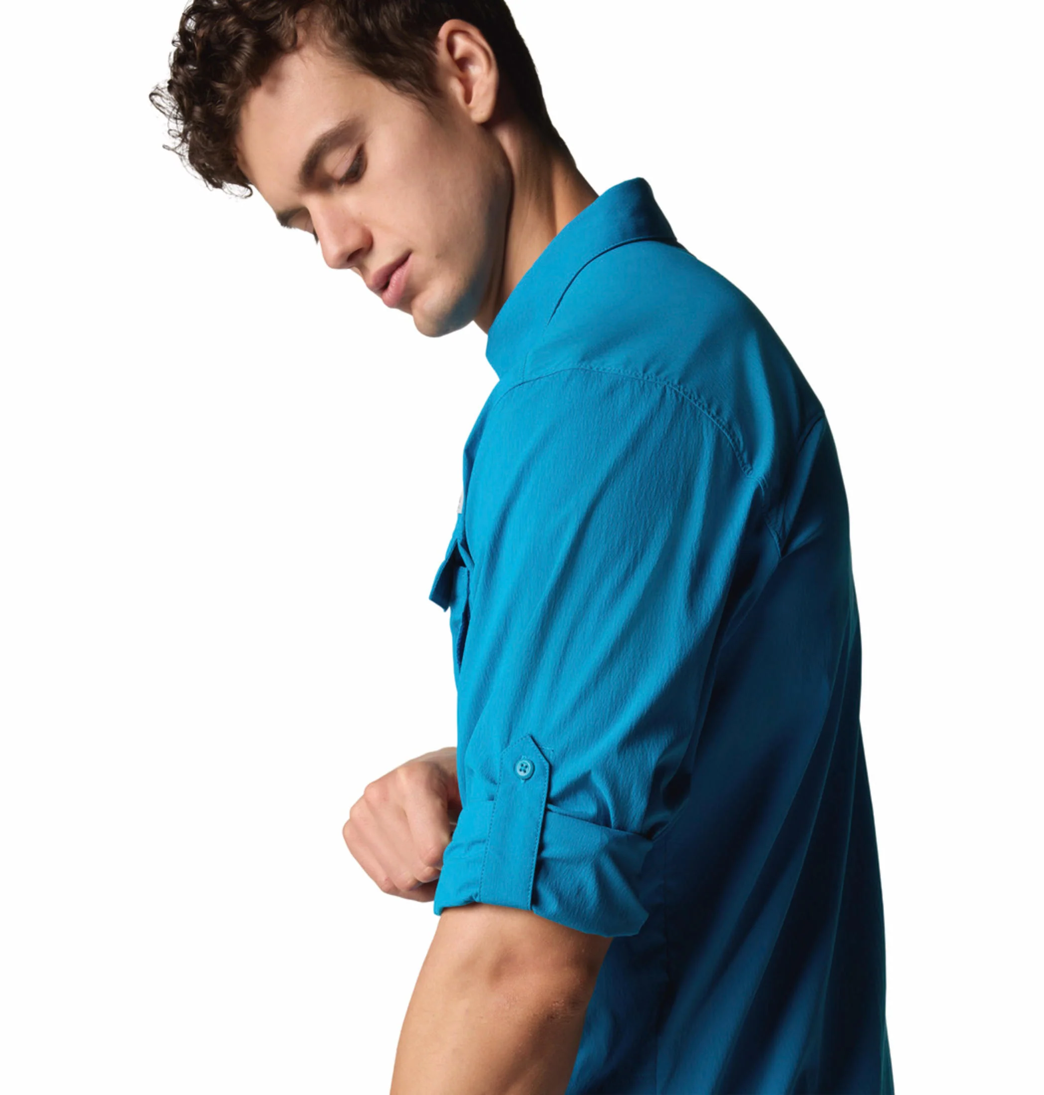 Columbia Men Blue Wild Cast Long Sleeve Shirt (Sun Protection) - Image 9