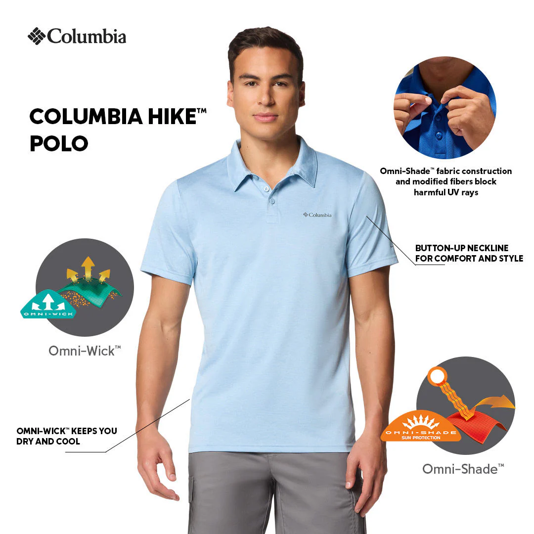 Columbia Men Blue Columbia Hike Polo - Image 2