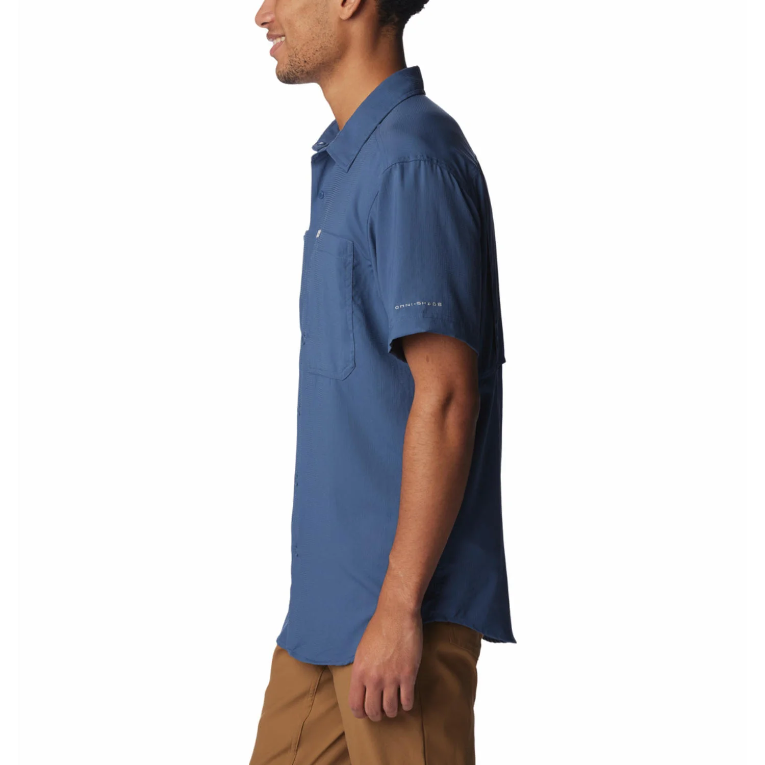 Columbia Men Blue Silver Ridge Utility Lite Short Sleeve (Sun Protection) - Image 3