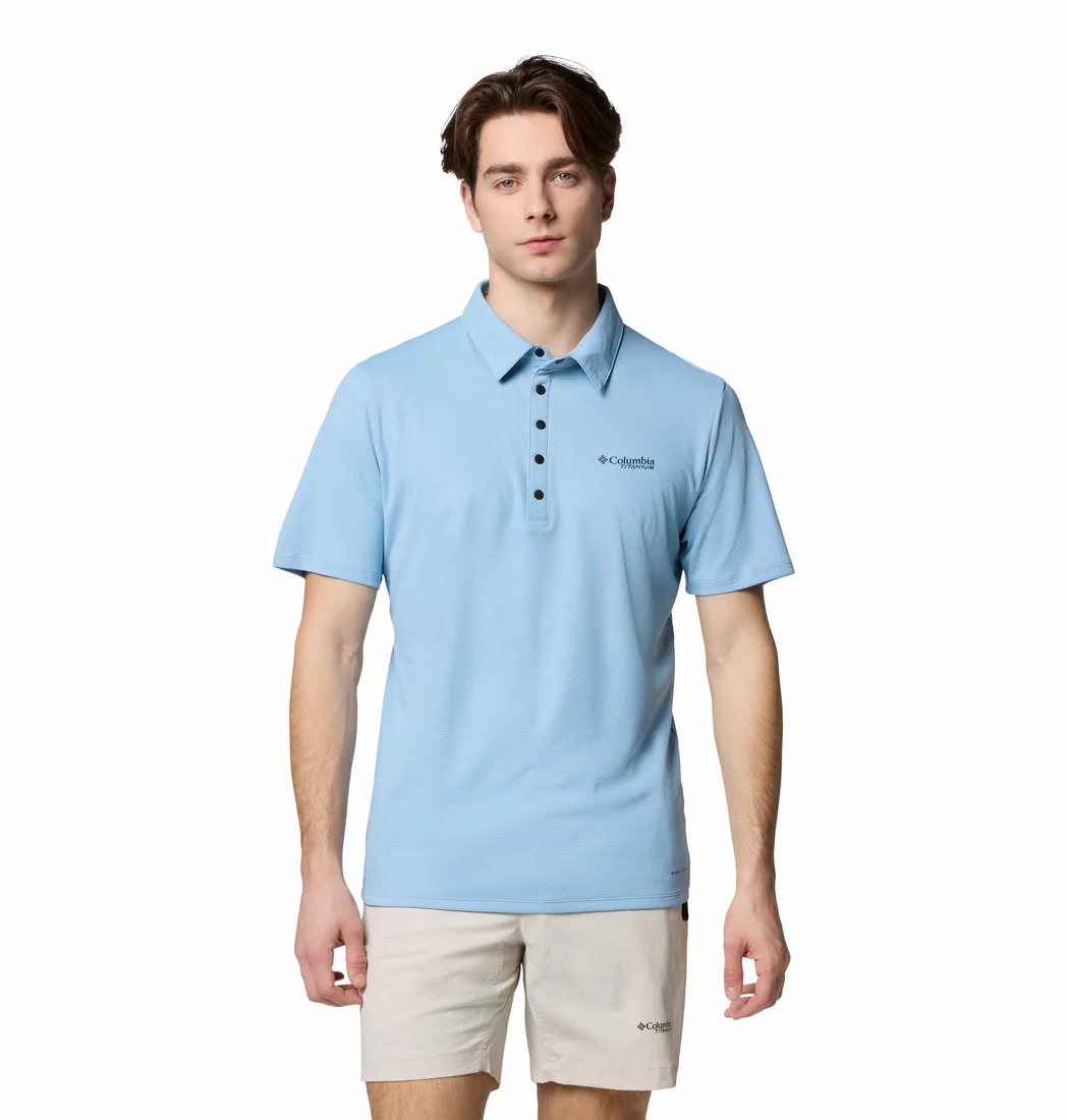Columbia Men Blue Summit Valley Polo (Sun Protection)
