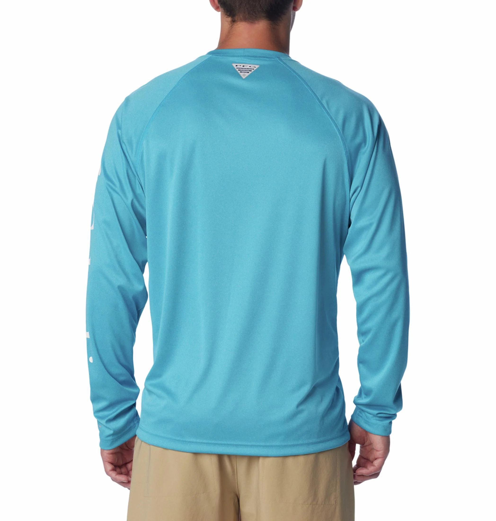 Columbia Men Blue Terminal Tackle Heather LS Shirt (Sun Protection) - Image 2