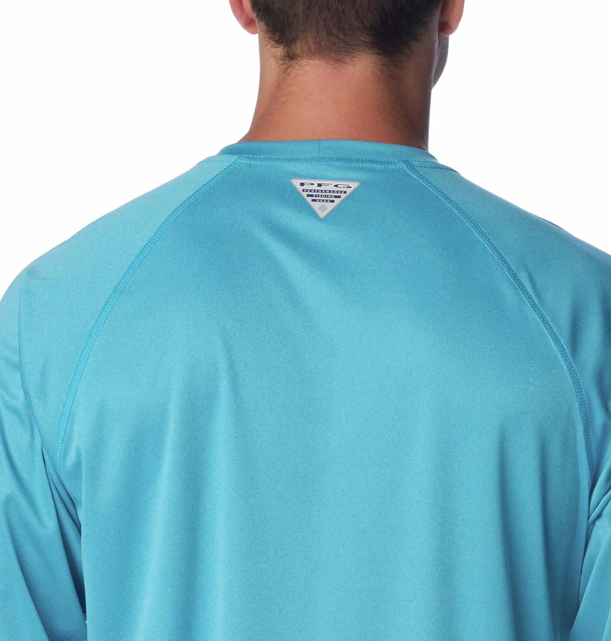 Columbia Men Blue Terminal Tackle Heather LS Shirt (Sun Protection) - Image 5