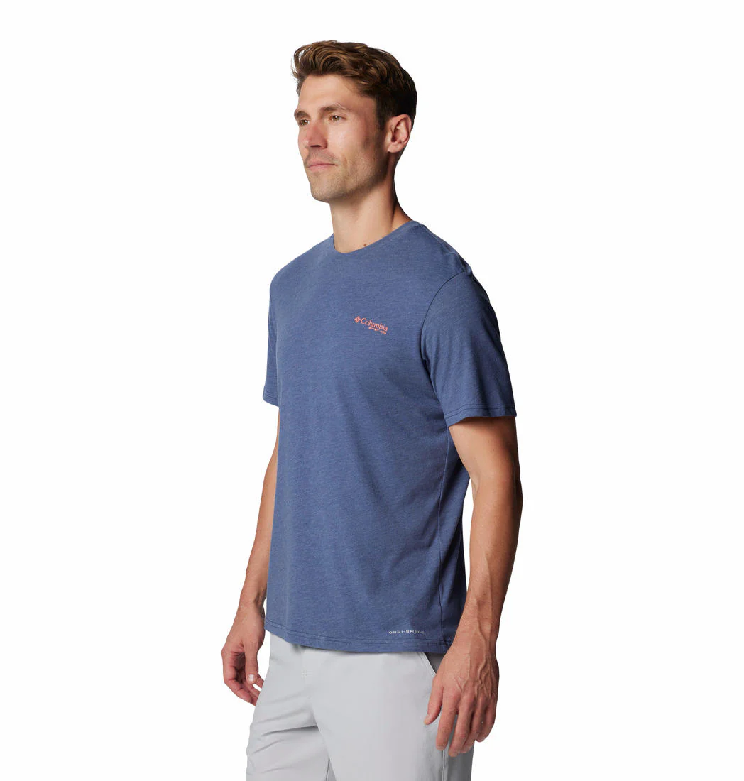 Columbia Men Navy Blue PFG Tarpon Rise Tech Tee SS (Sun Protection) - Image 3