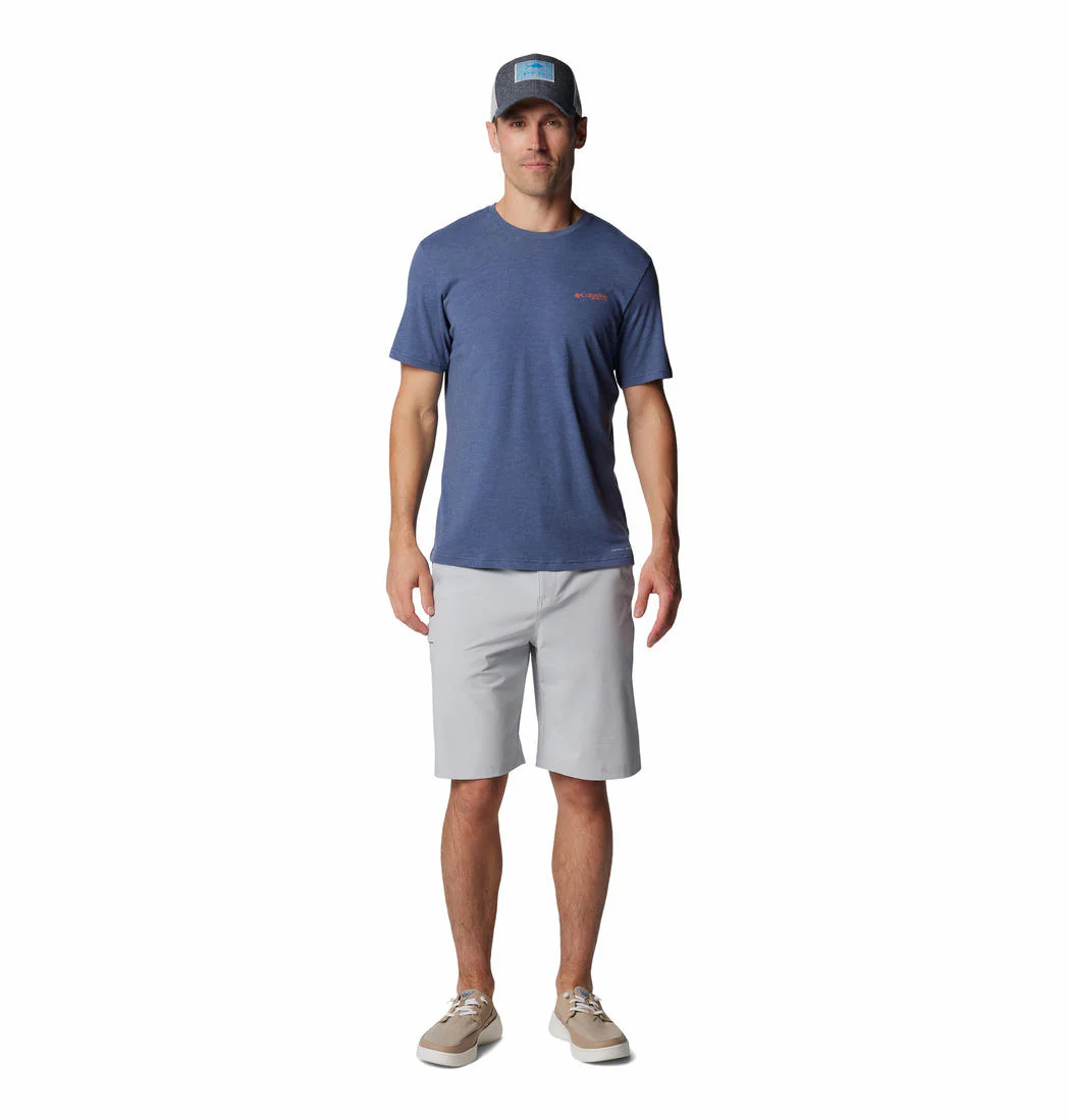 Columbia Men Navy Blue PFG Tarpon Rise Tech Tee SS (Sun Protection) - Image 4