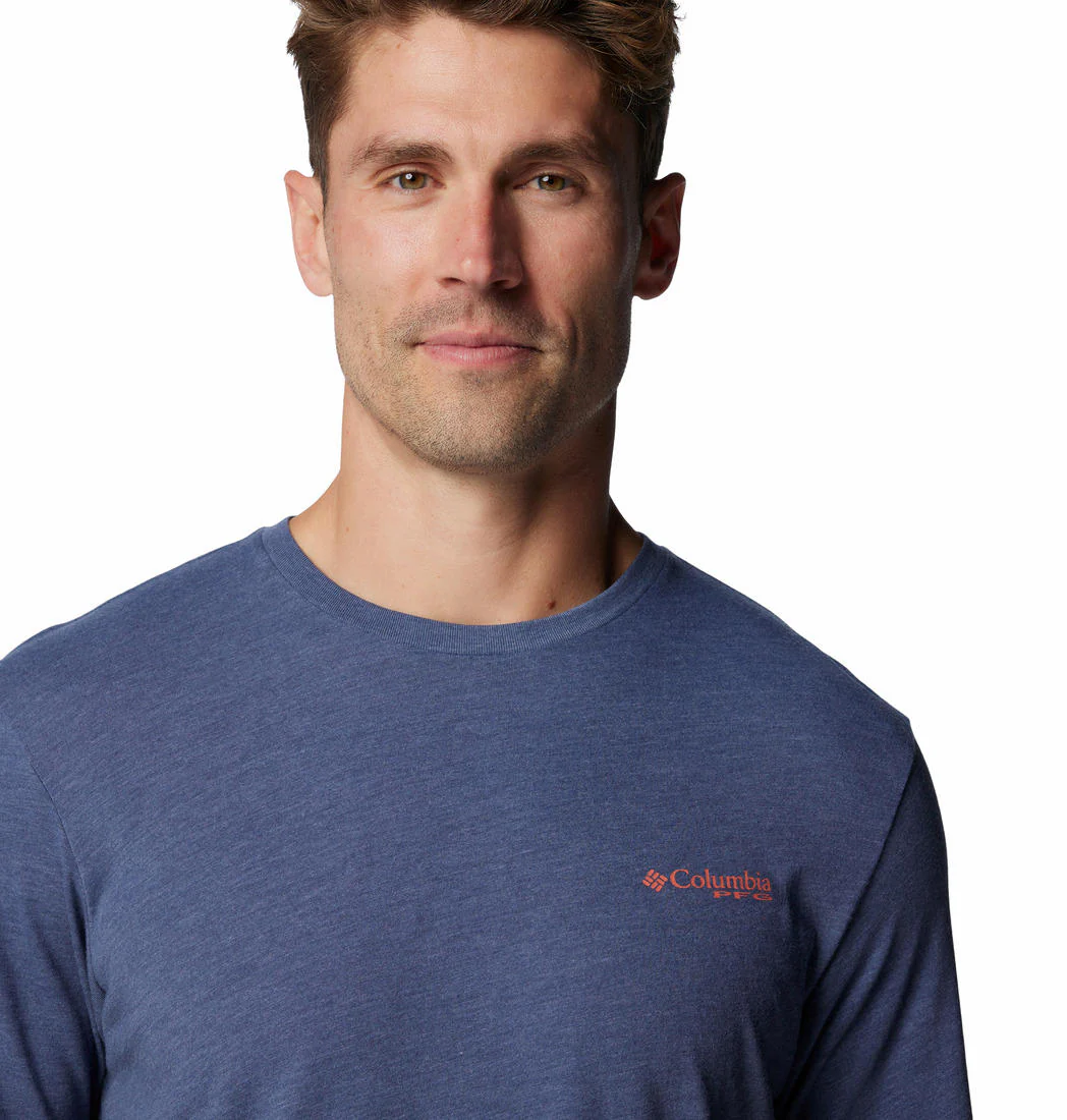 Columbia Men Navy Blue PFG Tarpon Rise Tech Tee SS (Sun Protection) - Image 6