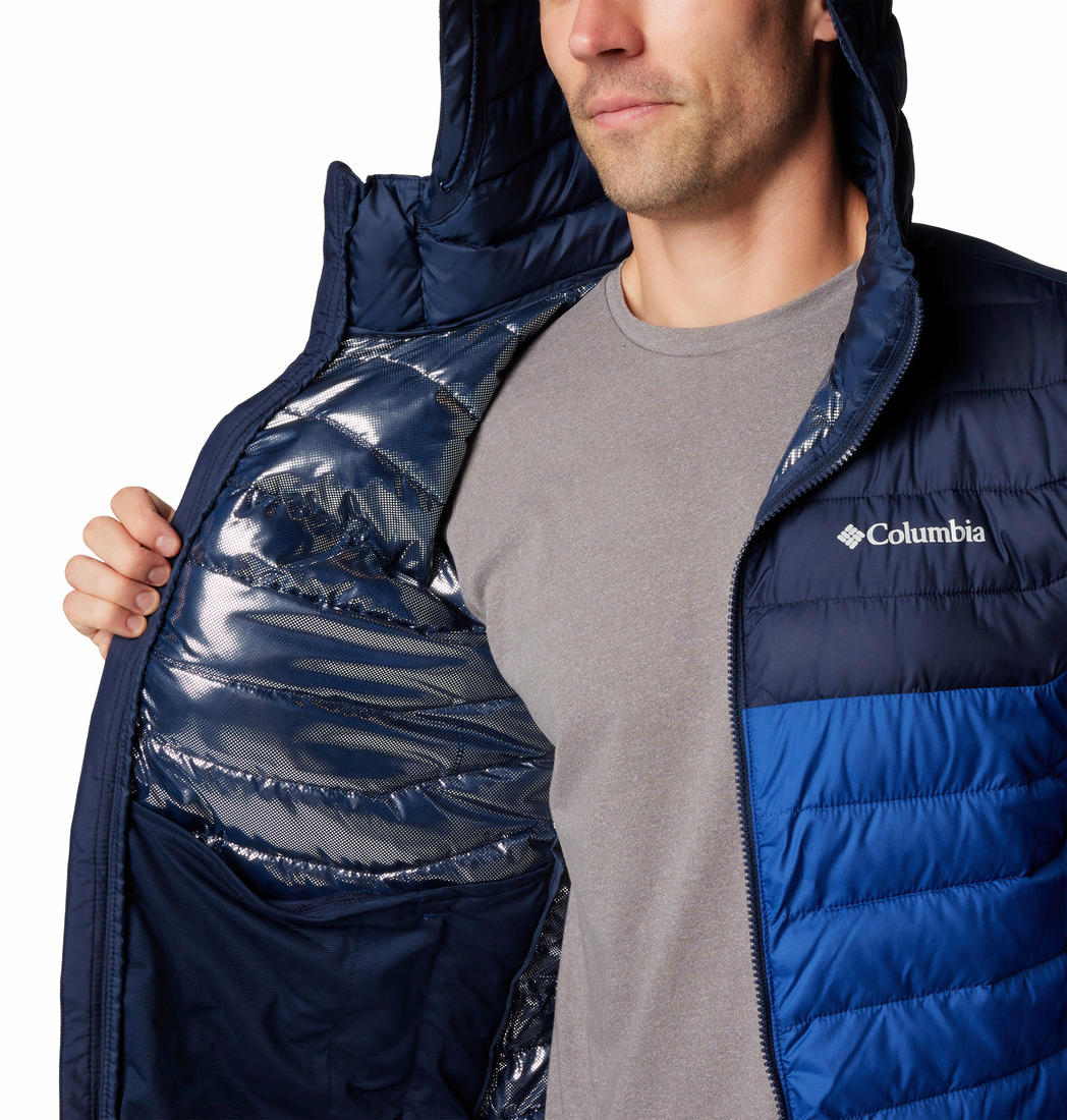 Columbia Men Blue Powder Lite II Hooded Jacket - Image 10