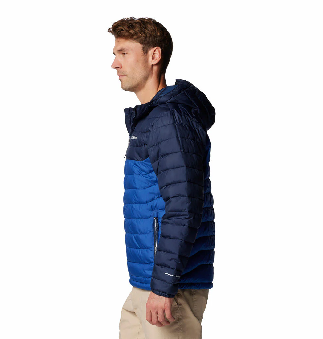 Columbia Men Blue Powder Lite II Hooded Jacket - Image 3